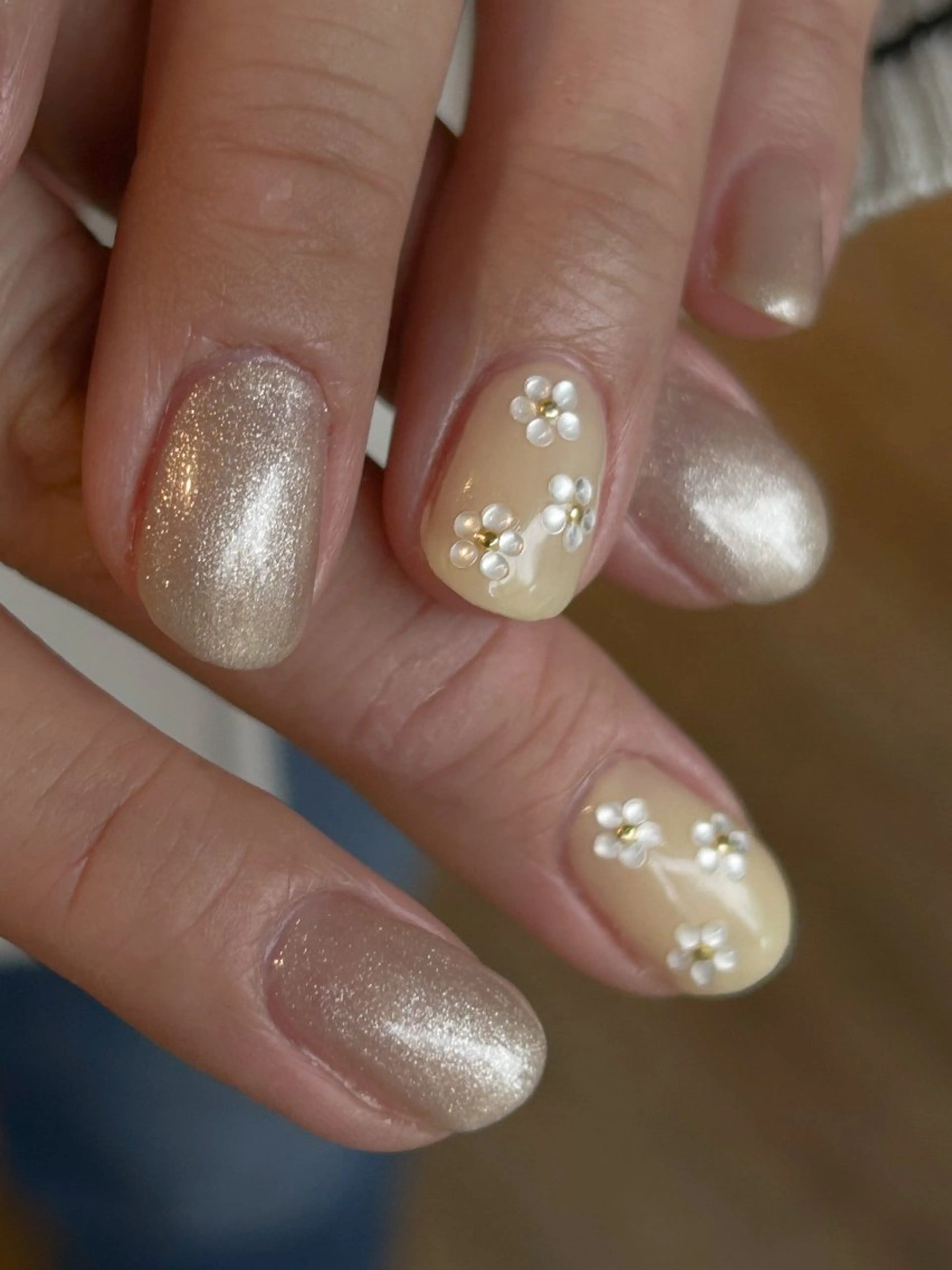 ネイル フラワーネイル 春ネイル 金木犀ネイルサロン 吉田のネイルデザイン