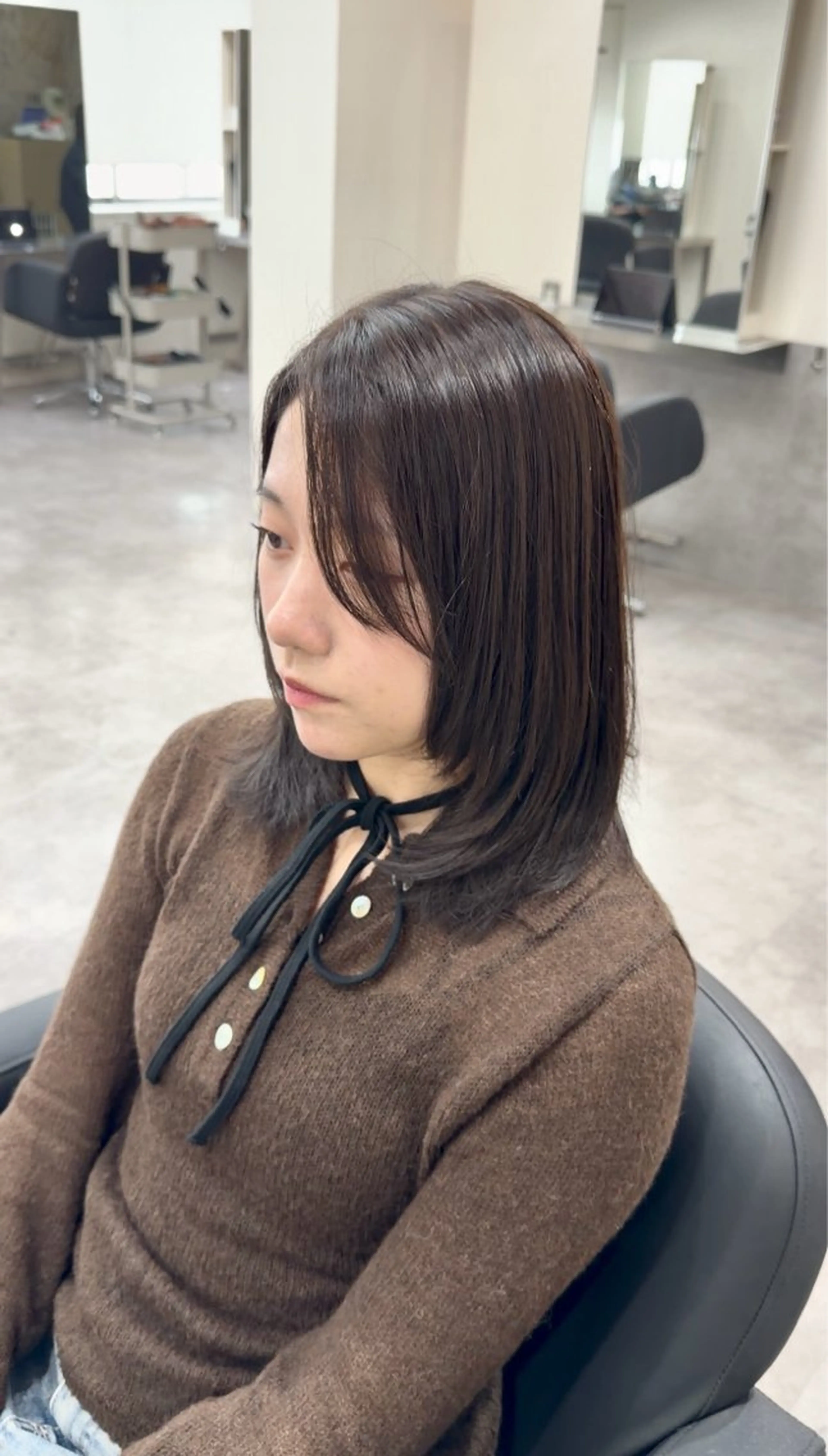 ミディアム ヘアカラー トリートメント 🫧とぅるん艶髪🫧 透明感カラー×猿渡のヘアスタイル