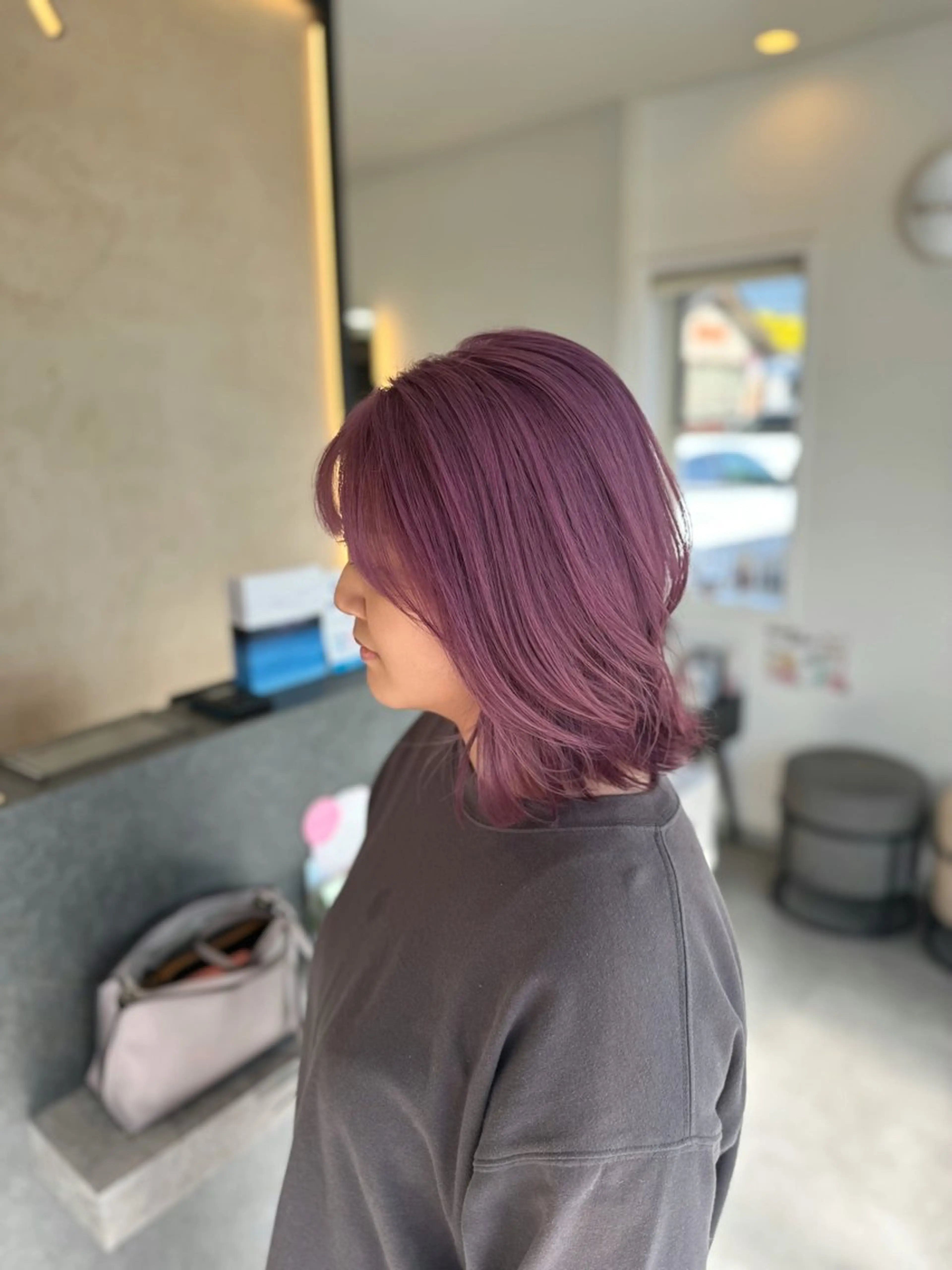 ミディアム パープルカラー 🫧RIENS/ haruka🫧のヘアスタイル
