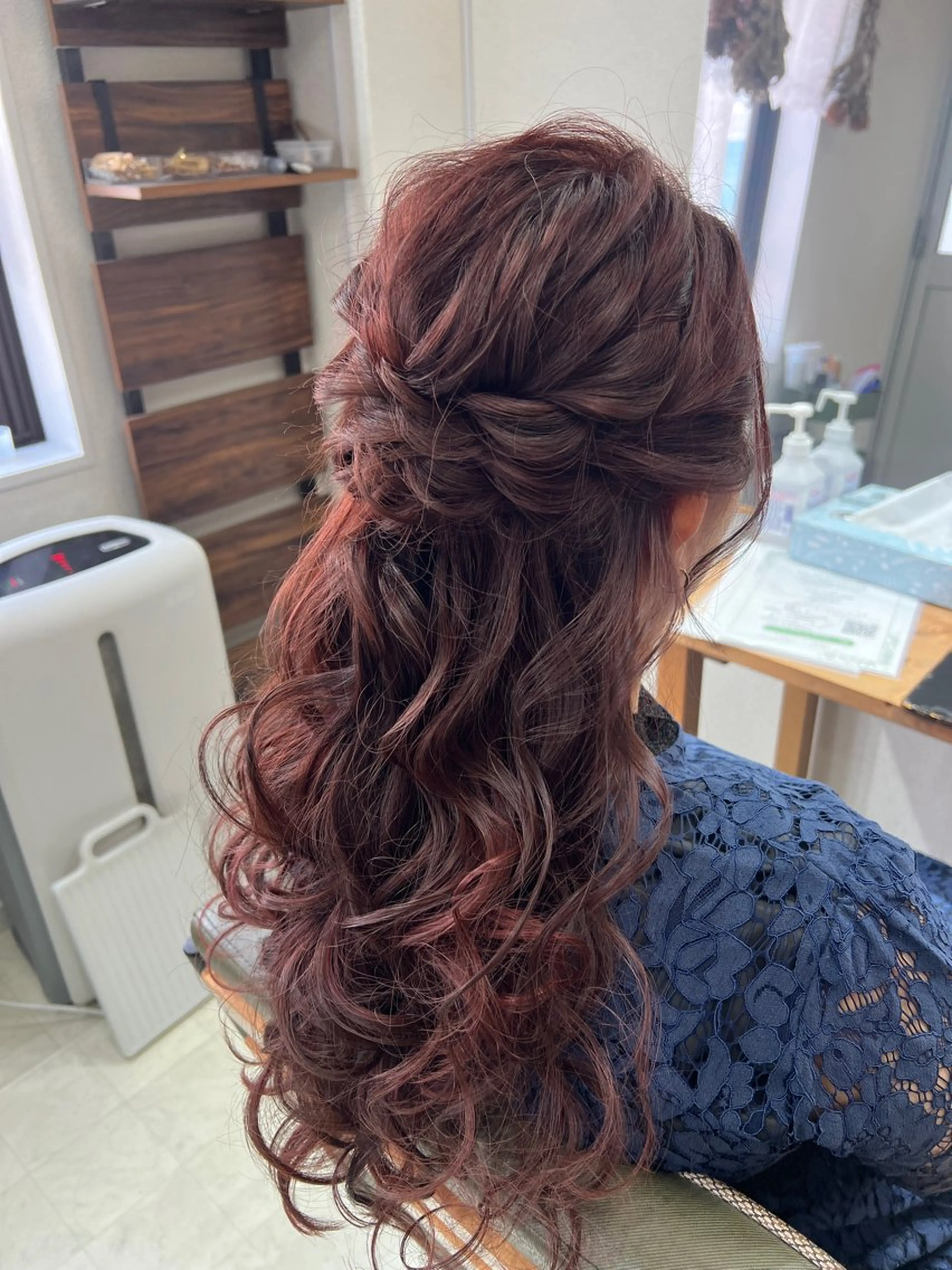 ロング ヘアアレンジ ハーフアップ 山室 敬義のヘアスタイル