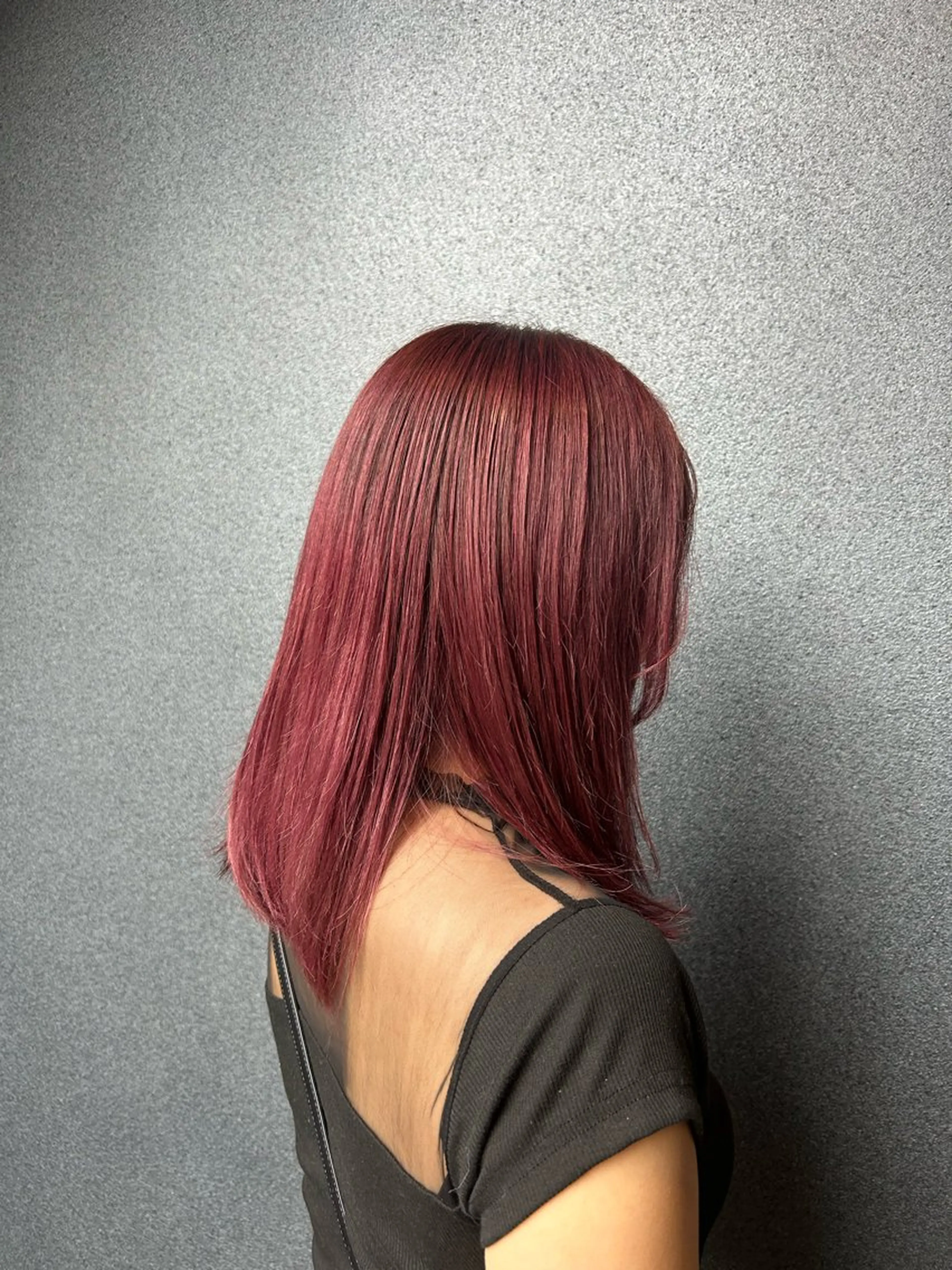 セミロング 田中 らなのヘアスタイル