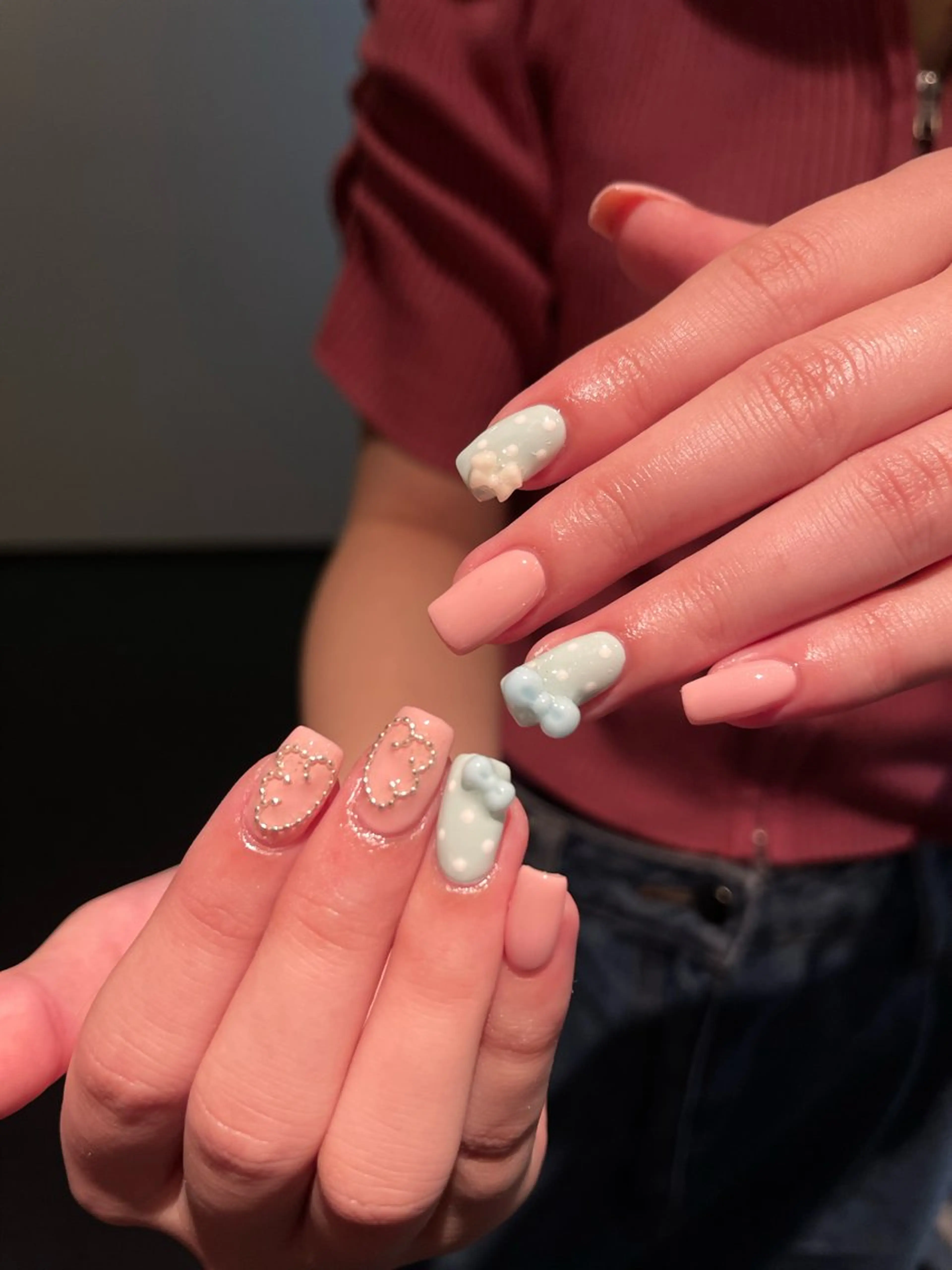 ネイル ジェルネイル マグネットネイル ニュアンスネイル ワンホンネイル ハンドネイル 波 なみのネイルデザイン