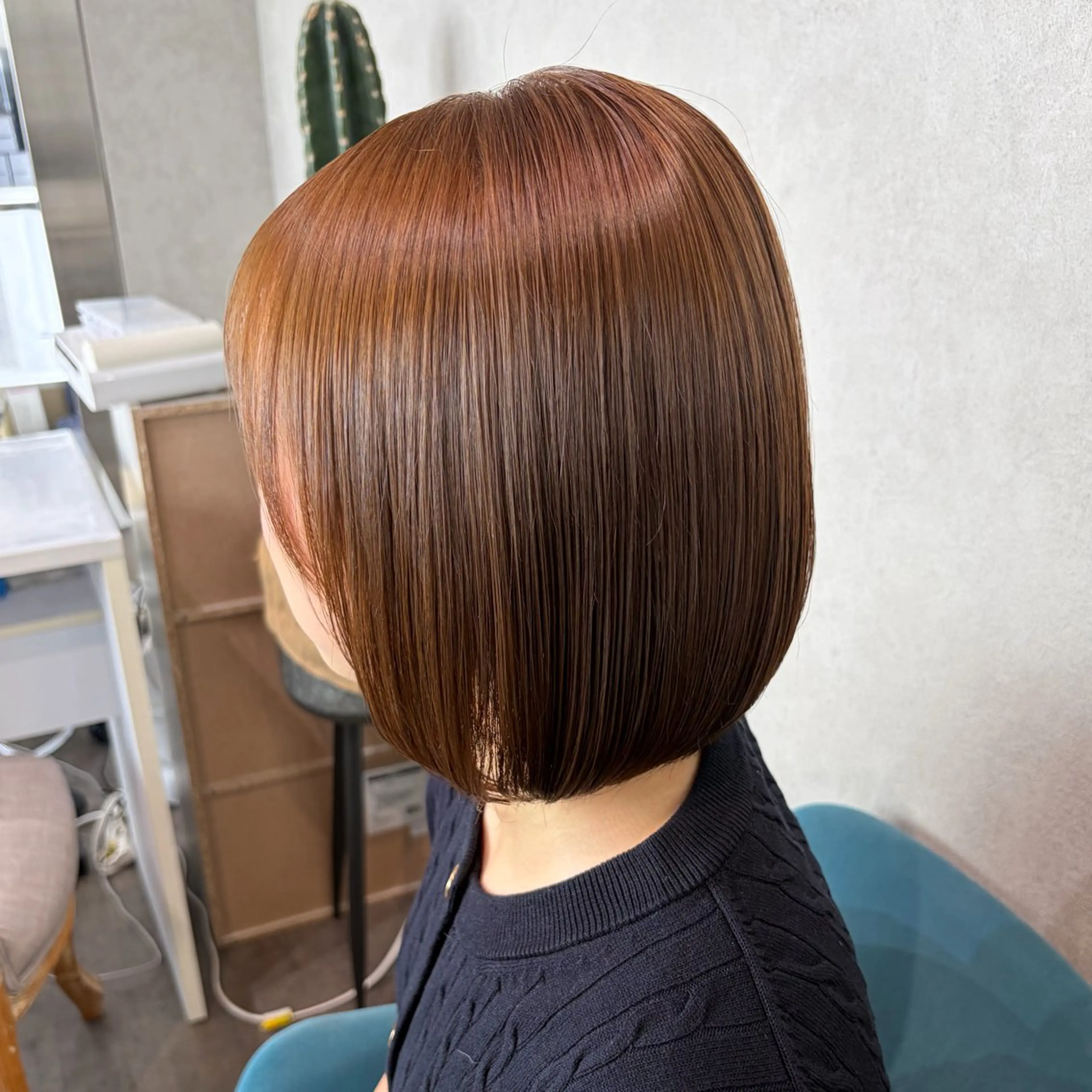 ショート カラー オレンジ ヘアカラー トリートメント 透明感カラー/ ネイル💅まりなのヘアスタイル