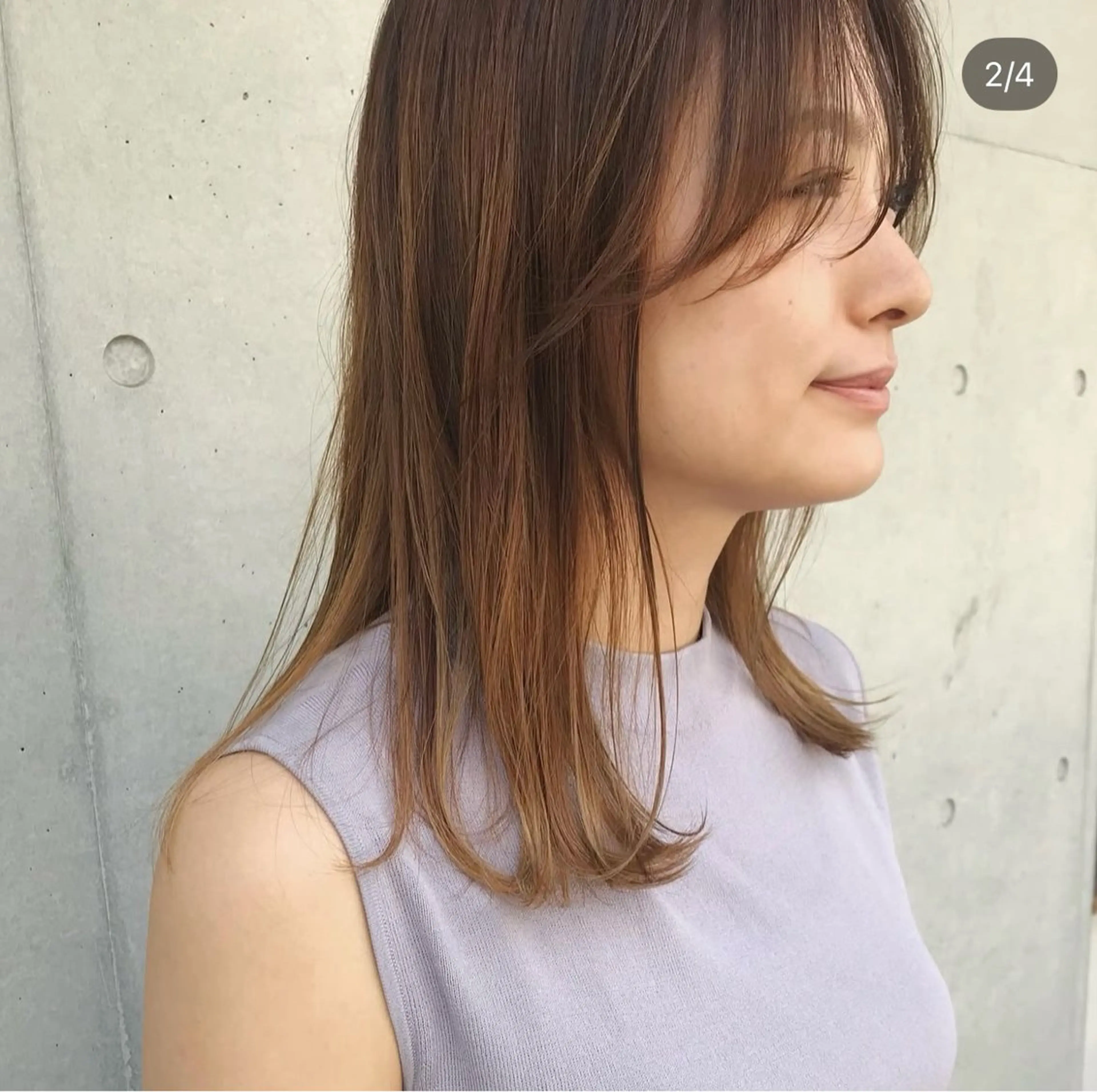 ミディアム カラー カット ヘアカラー ショートウルフくせ毛 お任せくださいのヘアスタイル