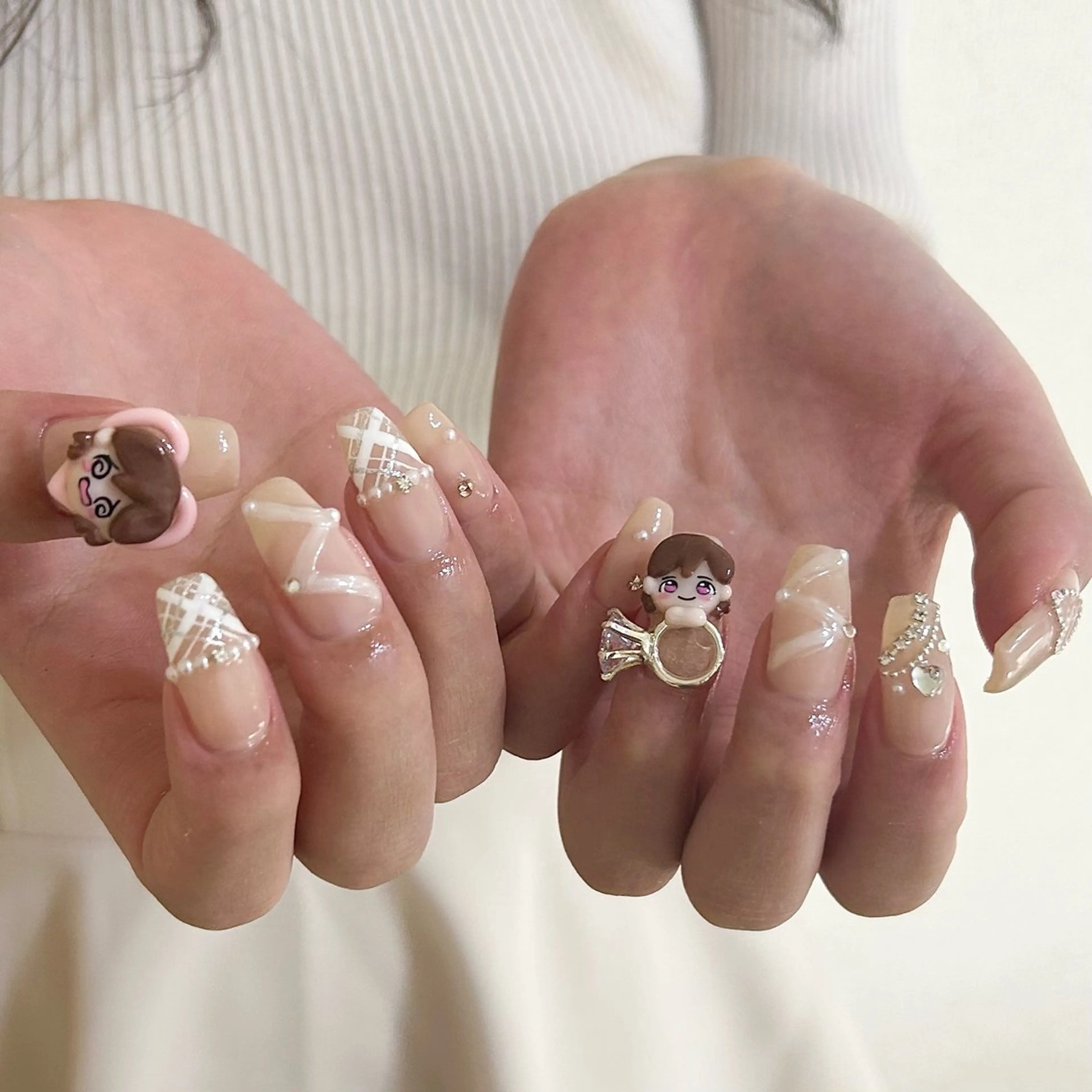 ネイル ブルー ジェルネイル キラキラネイル 韓国ネイル マグネットネイル RooM -mizuki-のネイルデザイン