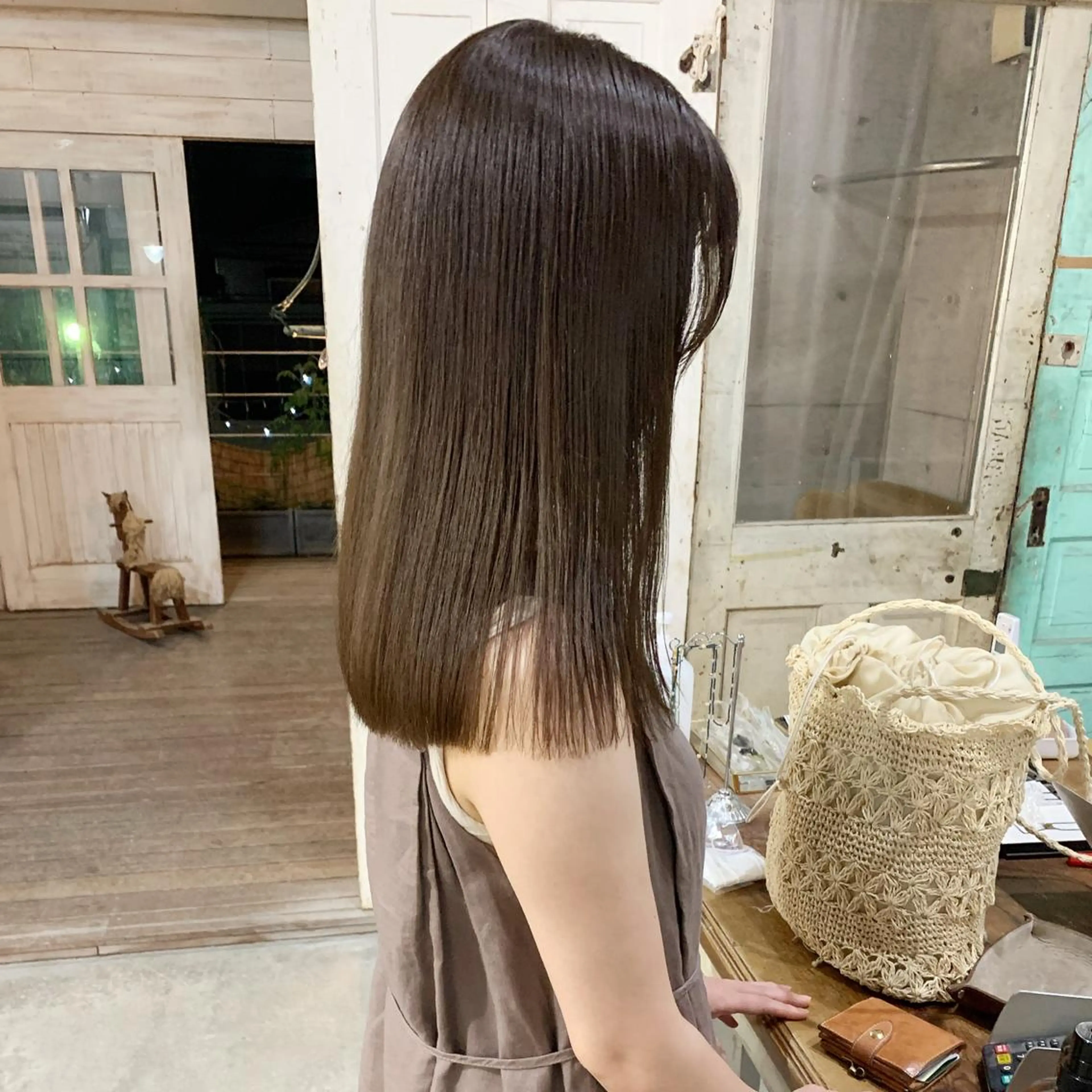 セミロング カラー ベージュカラー フォギーベージュ kimika🥑 メンズ/髪質改善のその他イメージ