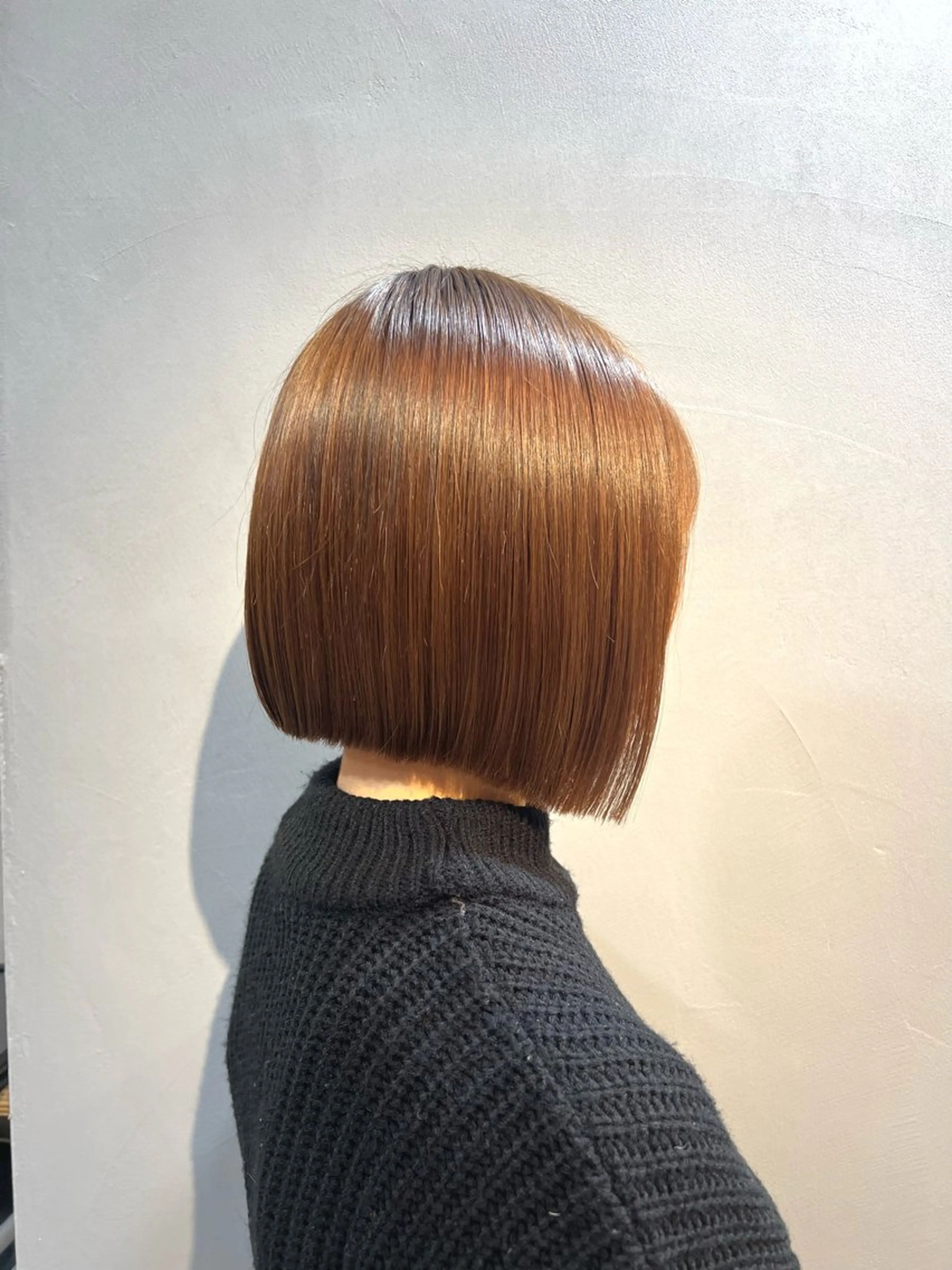 ショート カラー 切りっぱなしボブ ボブ 神戸ボブ✂️ ioe三宮/田 伸佳のヘアスタイル