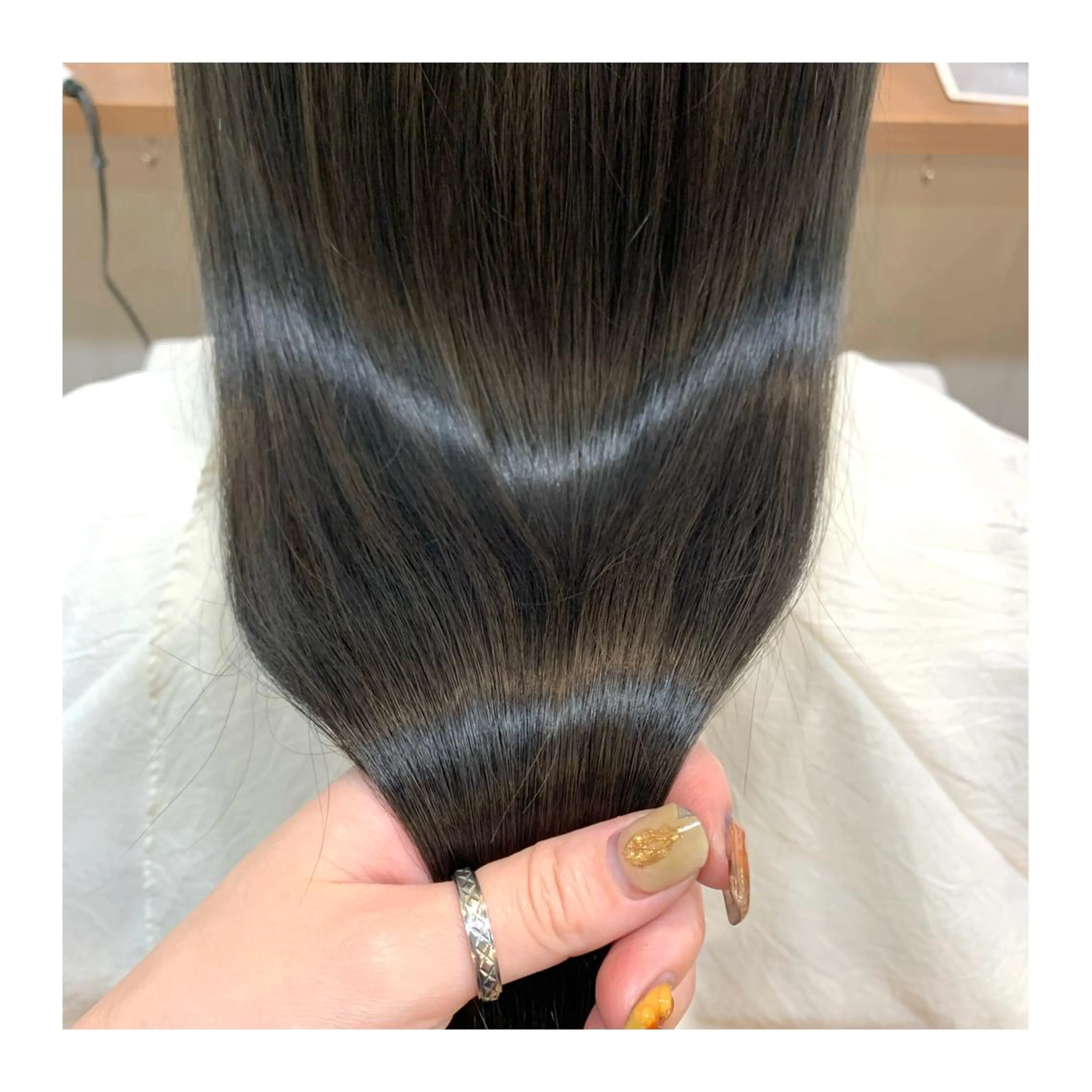 ロング カラー 縮毛矯正 あべ ゆうかのヘアスタイル