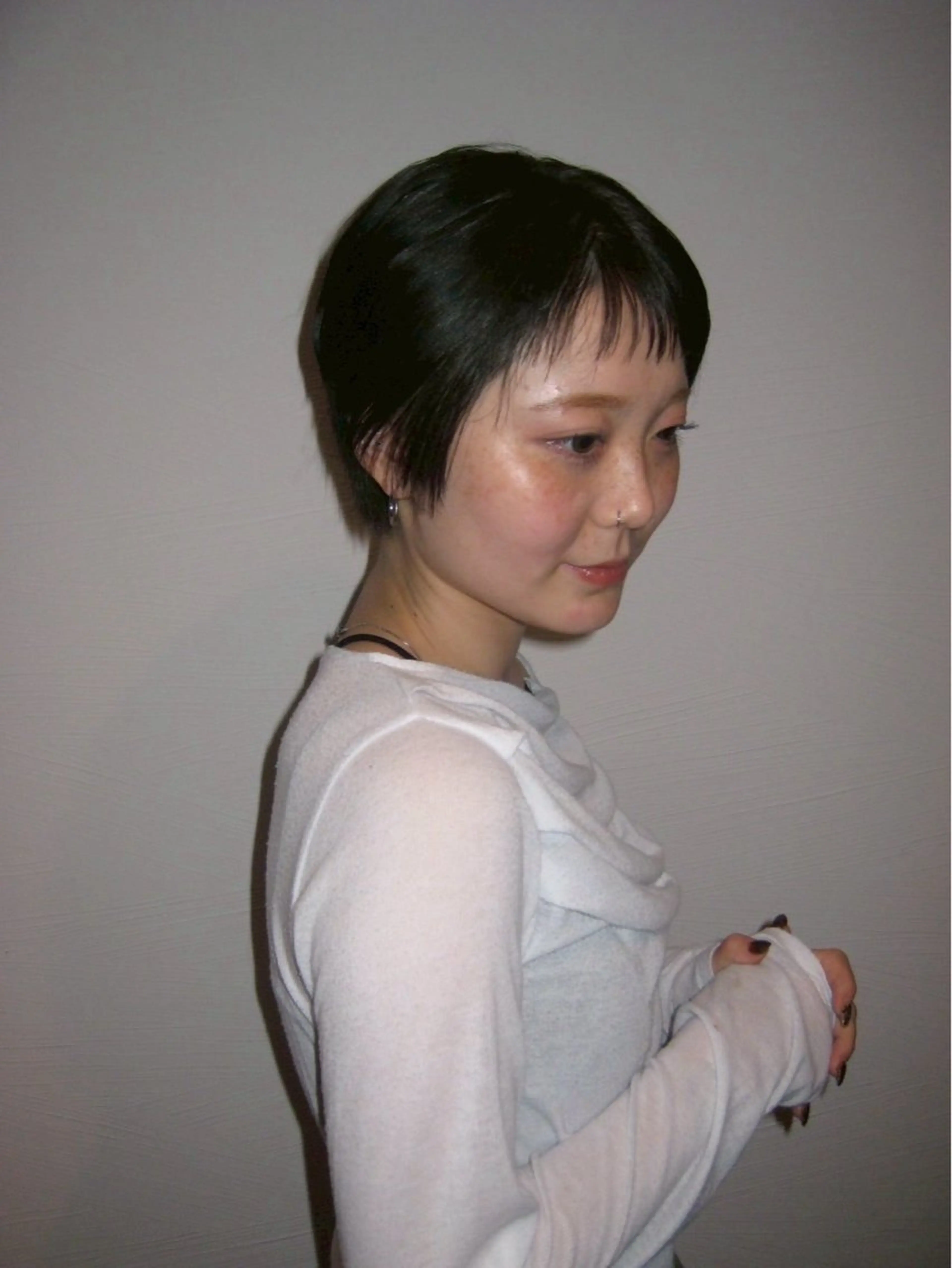 ショート カラー パーマ ヘアアレンジ mina 🐈‍⬛ ラフな似合わせヘアのヘアスタイル