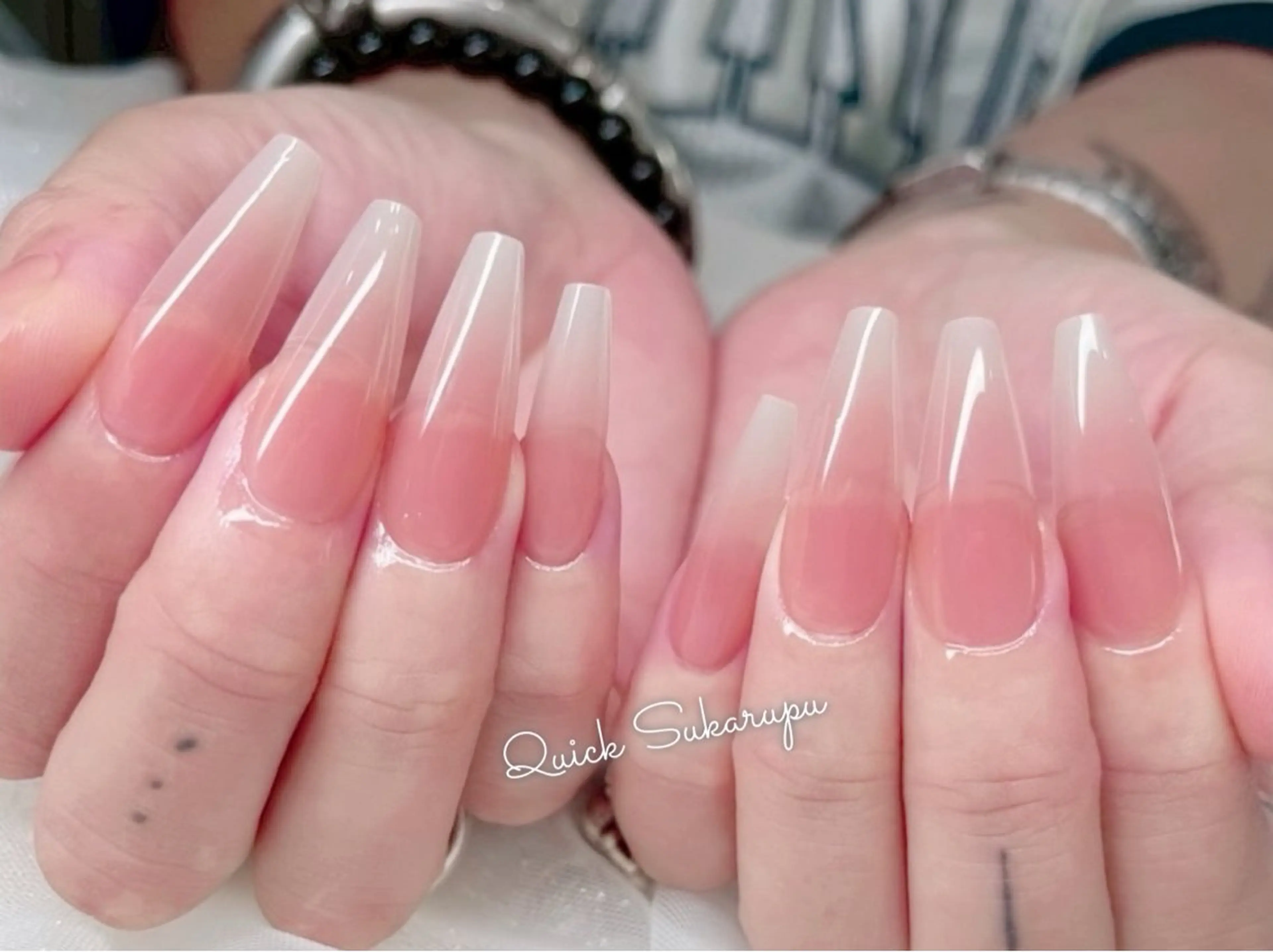 ネイル ロングネイル ハンドネイル Quick Sukarupu新宿のネイルデザイン