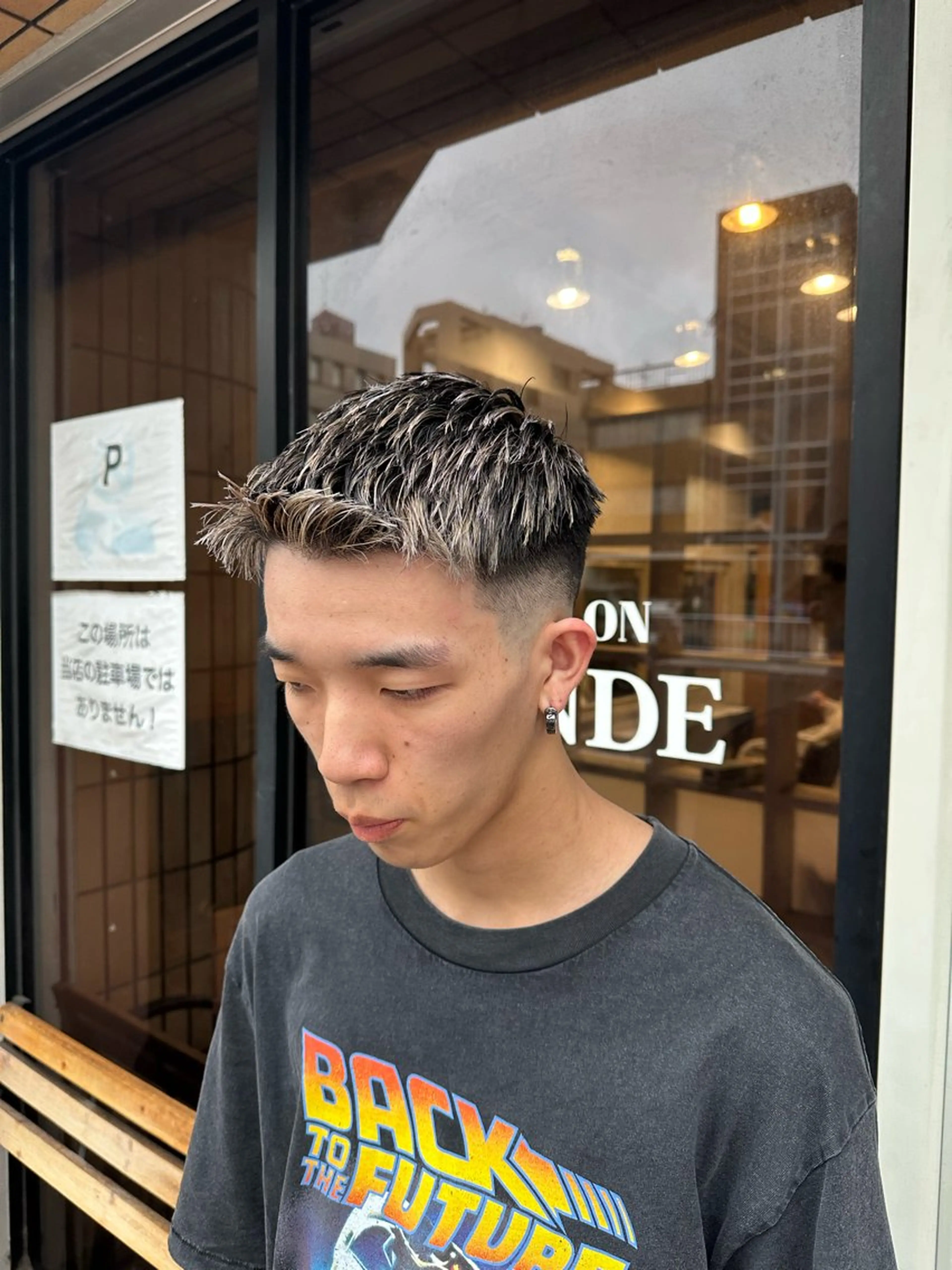 ショート カラー メンズ フェードカット メンズハイライト ハイライトカラー ハイライト カット ヘアカラー ハヤシカズキ/カラー ✂/メンズパーマのヘアスタイル