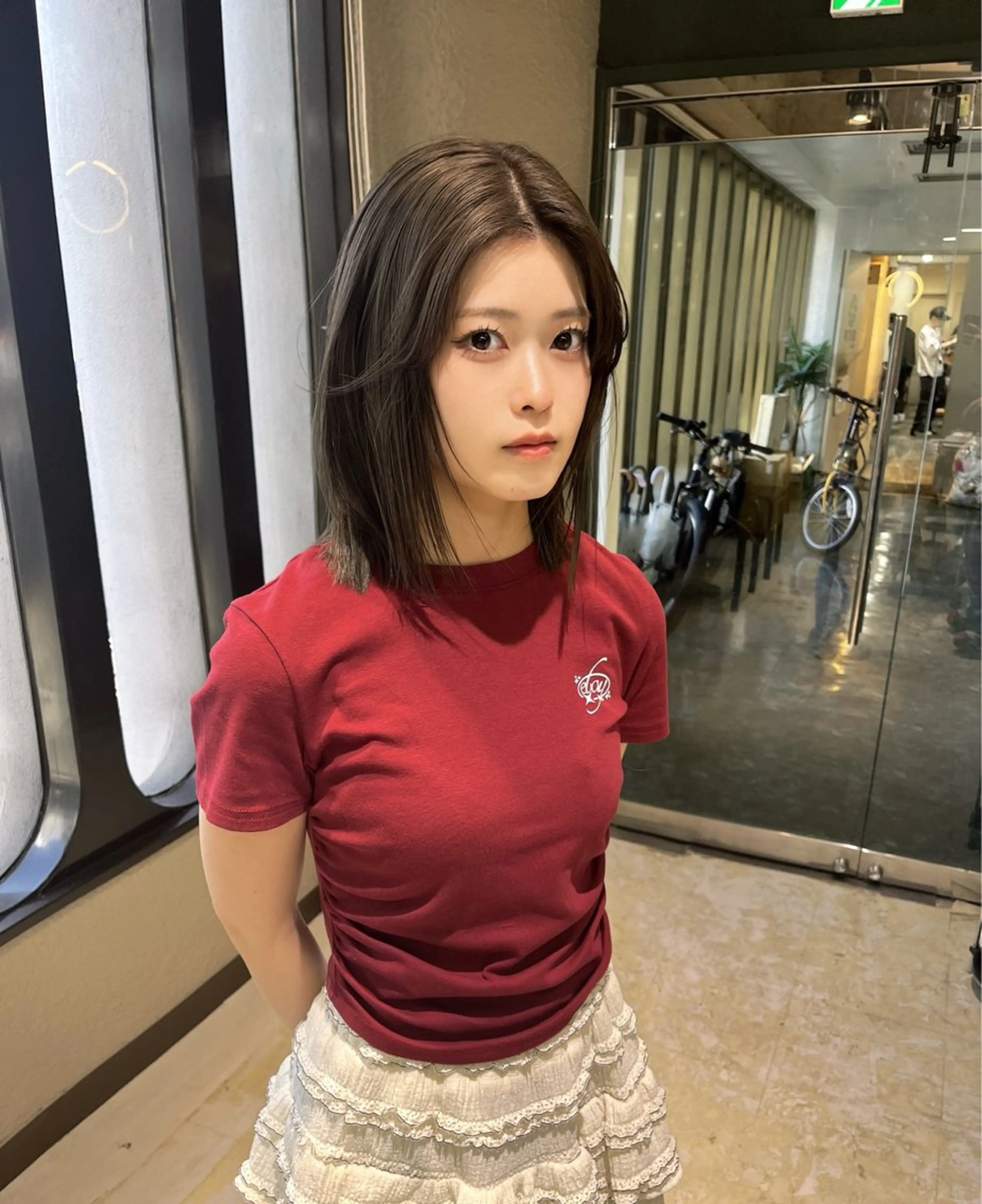 ミディアム カラー カット ヘアカラー 💖艶ハイトーン髪質 改善💖ケンシンのヘアスタイル