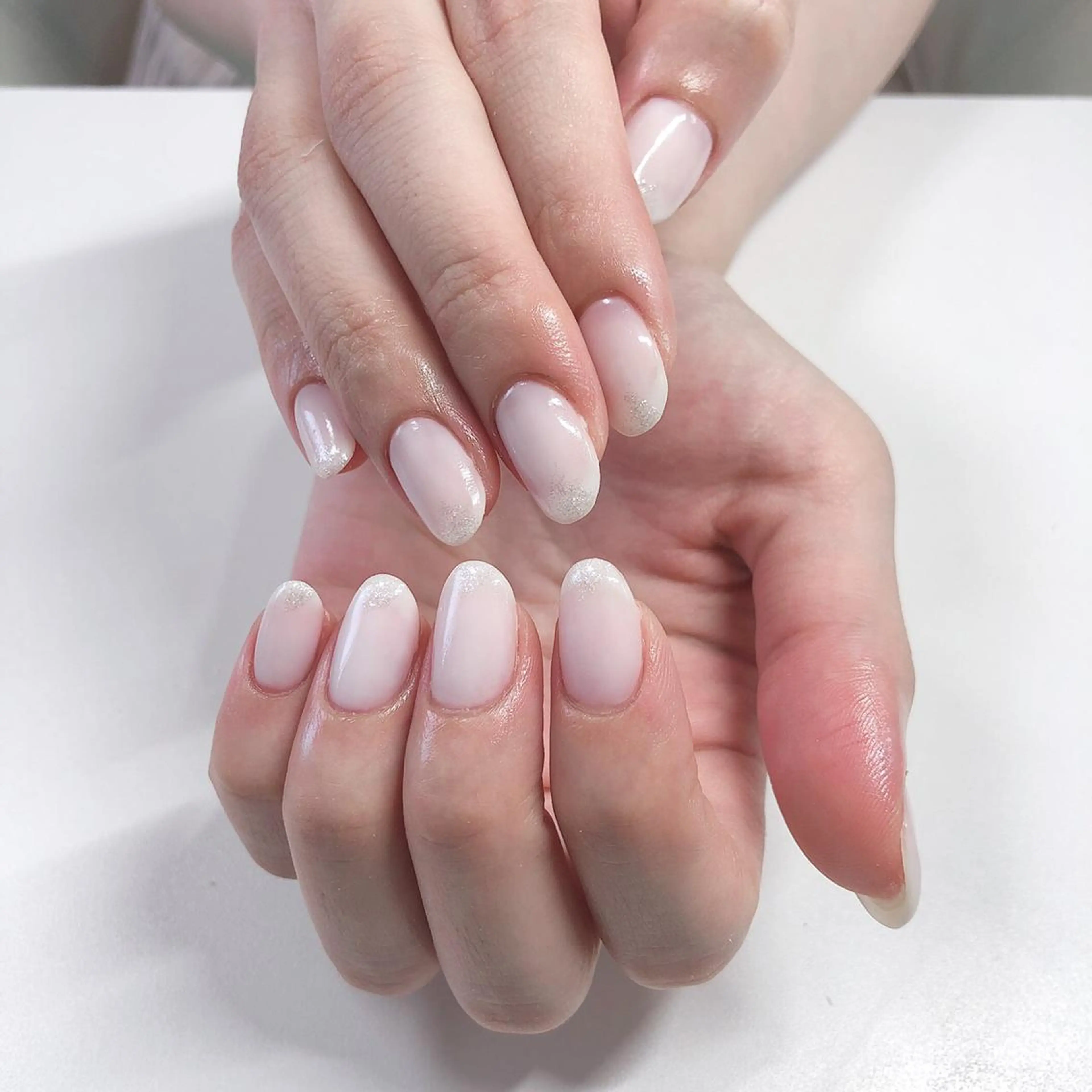 ネイル アートネイル 長さ出し フットネイル グリーン ニュアンスネイル Lily Roseスタッフ一同のマツエク・マツパデザイン