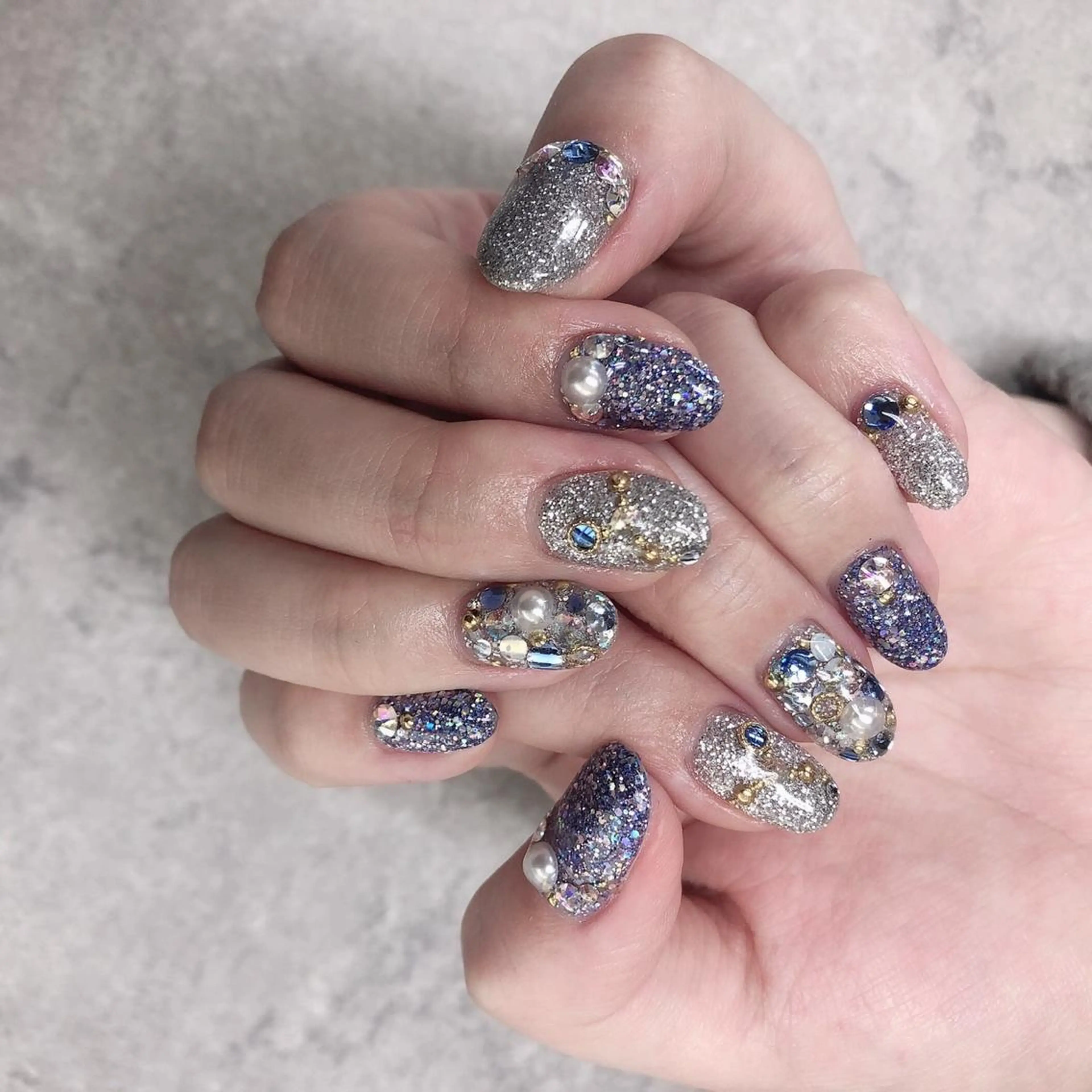 ネイル ラメ(グリッター) ハンドネイル ハンドケア FASTNAIL PLUS 新宿店のネイルデザイン