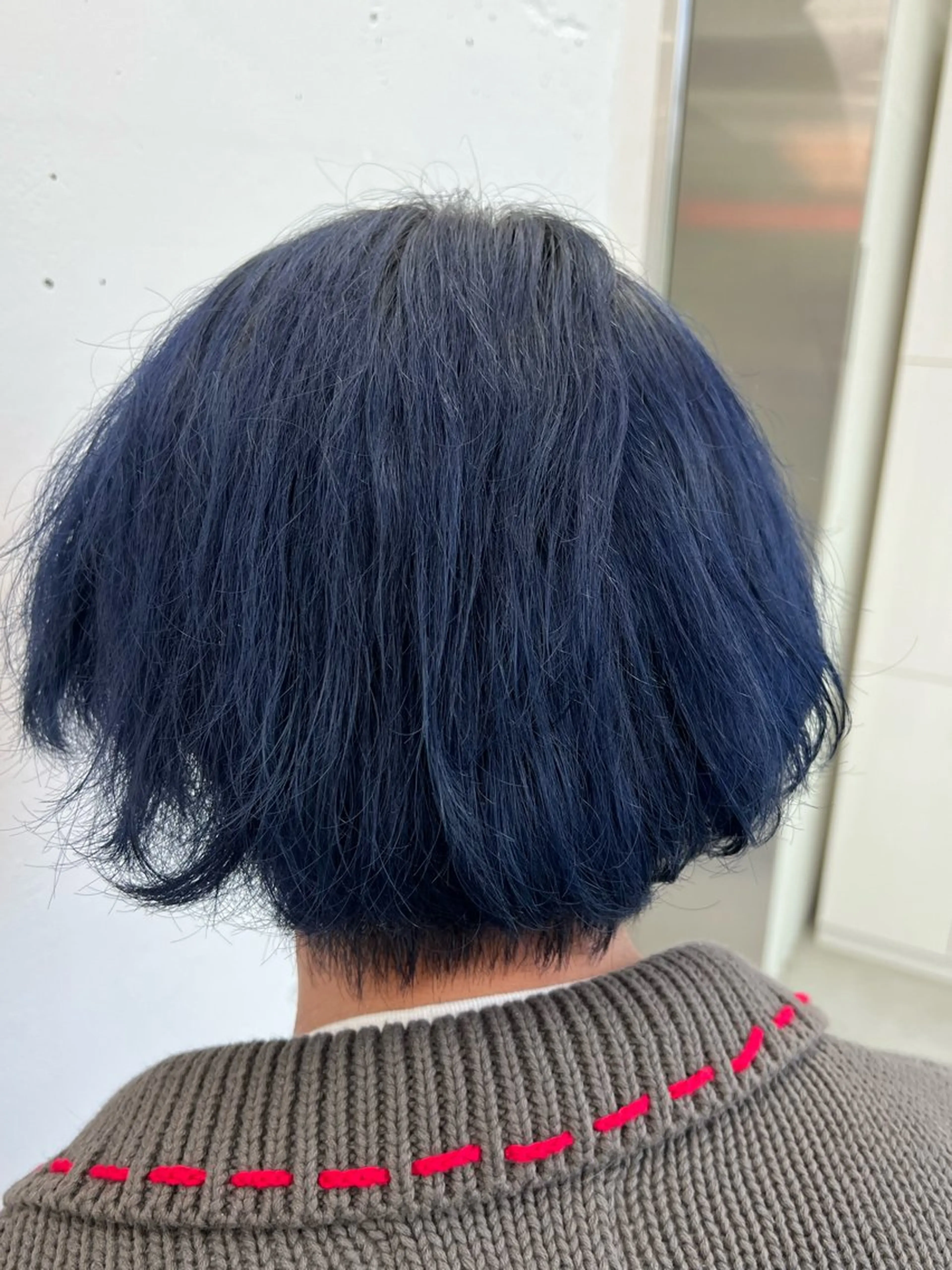 ショート カラー ブリーチ ブルーカラー ネイビーカラー ヘアカラー 🌷︎あすか🌷 JILLSTUDIOのヘアスタイル