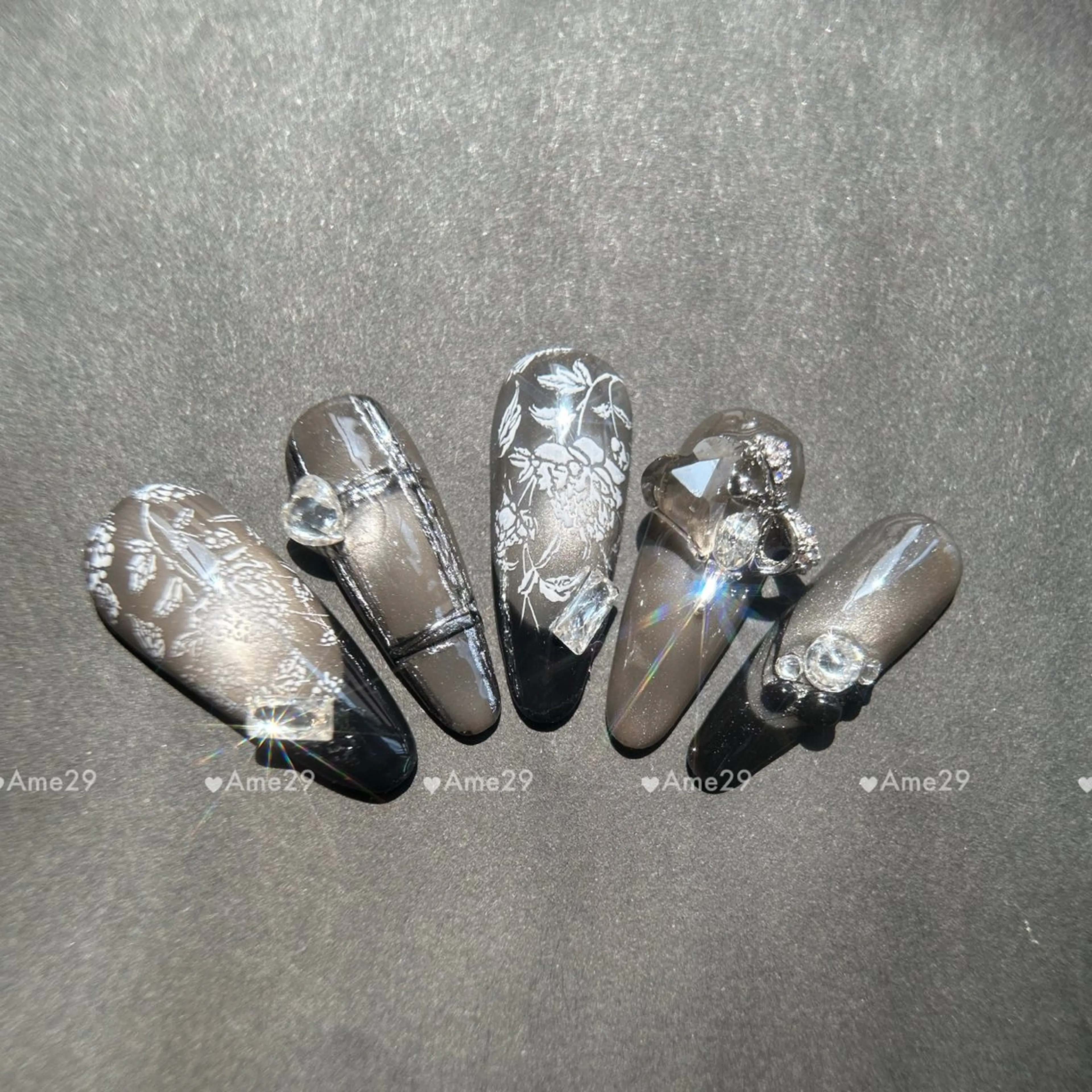 ネイル 長さ出し ネイルチップ AME29 Nail ネイルサロンのネイルデザイン