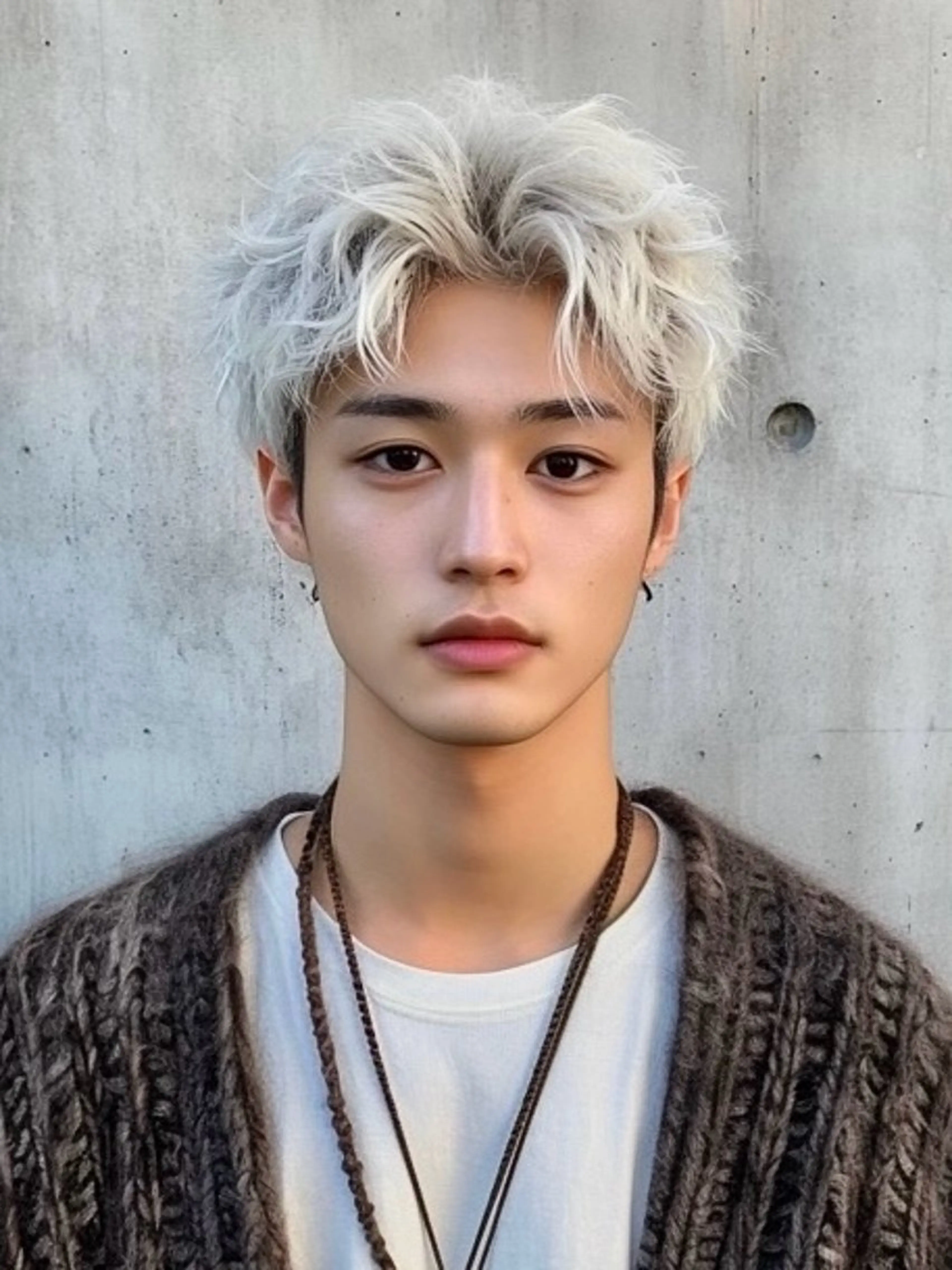 ショート パーマ メンズ メンズハイトーン メンズバレイヤージュのヘアスタイル