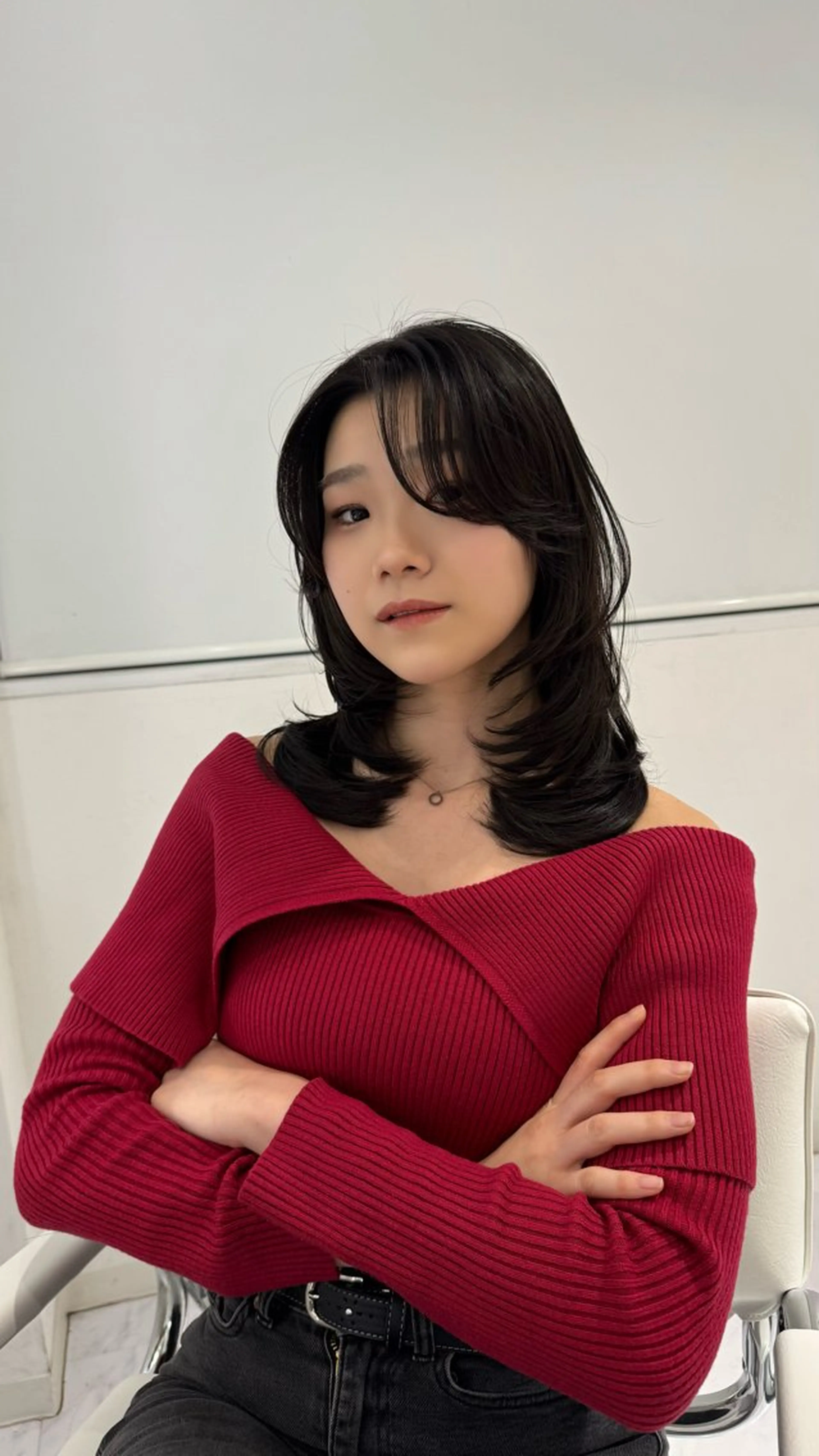 セミロング rina/デザイン カラー/上野のヘアスタイル