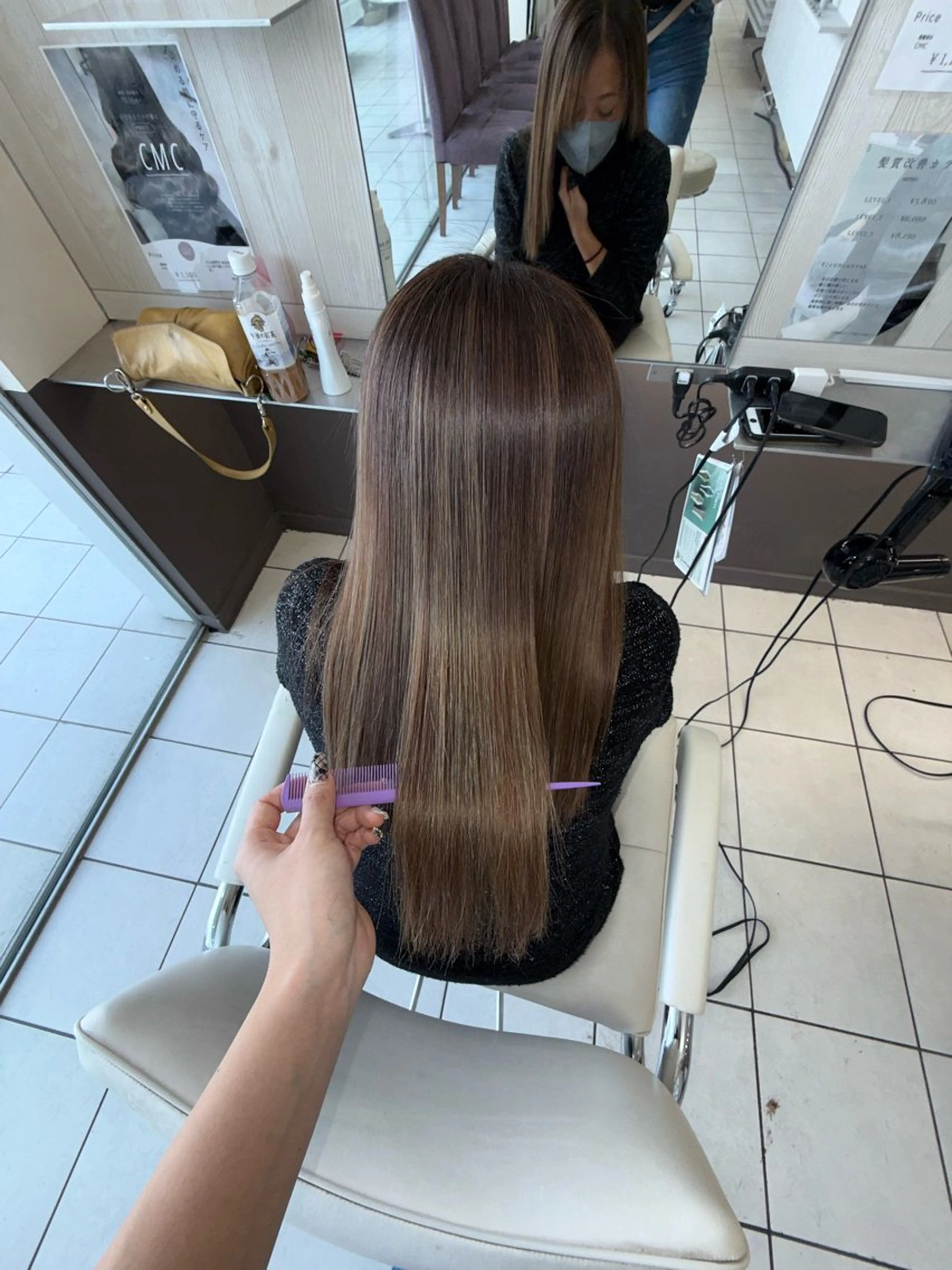 ロング カット ヘアカラー トリートメント 髪質改善/艶カラー 💞白井音葉のヘアスタイル