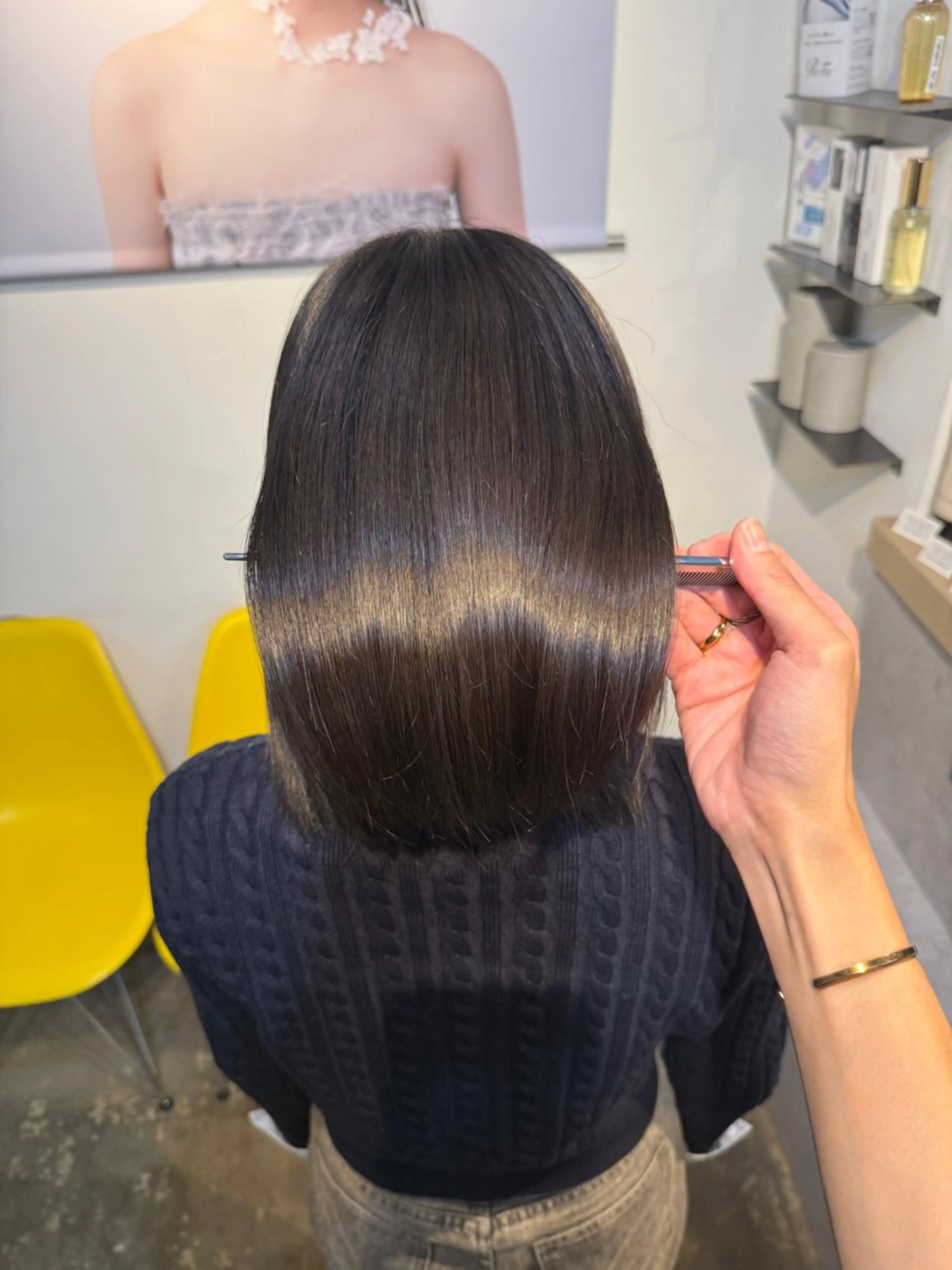 ミディアム カット ヘアカラー トリートメント 縮毛矯正/レイヤー カット⭐️SHOTAのヘアスタイル