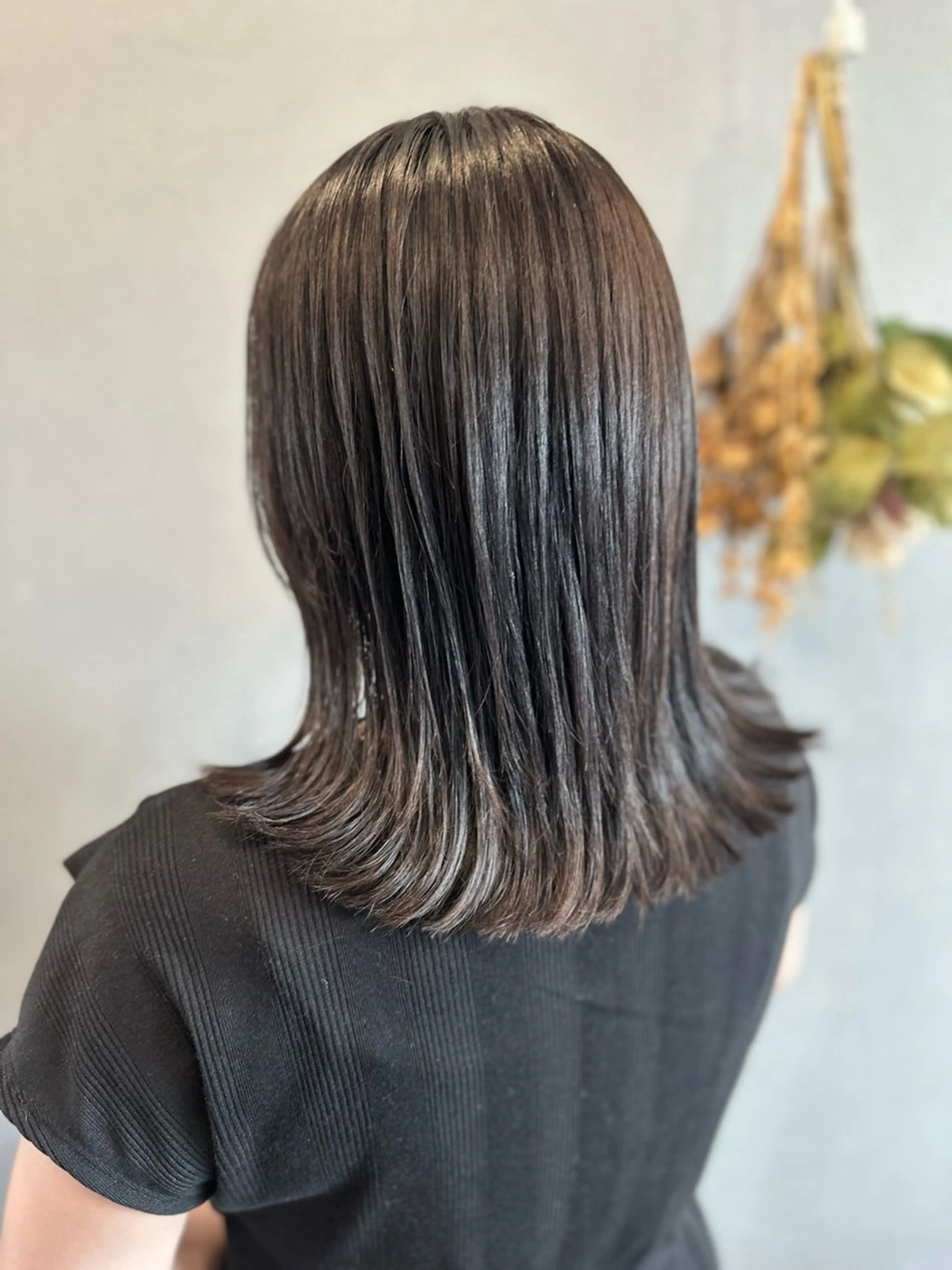 ミディアム カラー カット ヘアカラー トリートメント K Harukaのヘアスタイル