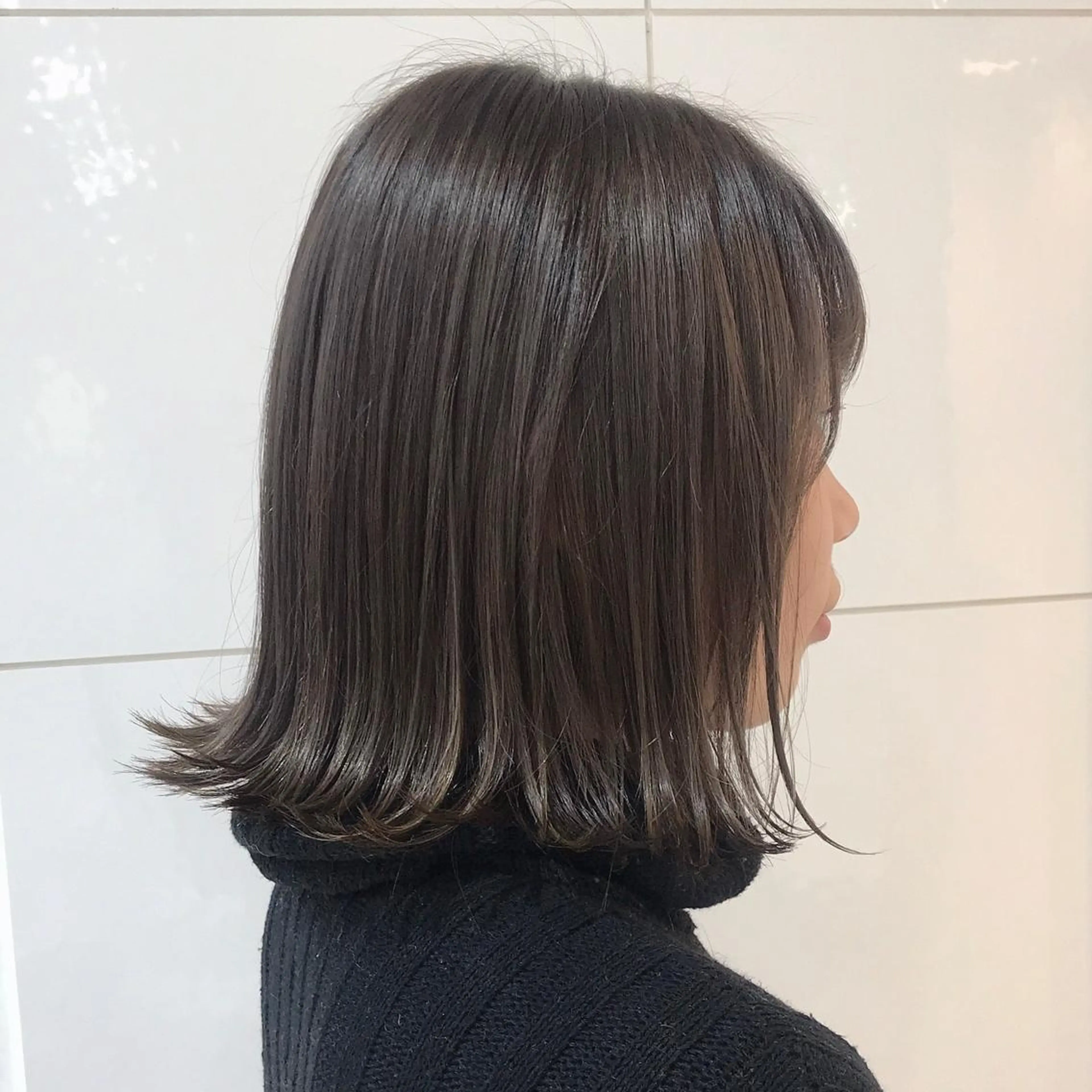 ミディアム カラー ブリーチ 透明感カラー ハイライトカラー ハイライト 田中 あかねのヘアスタイル