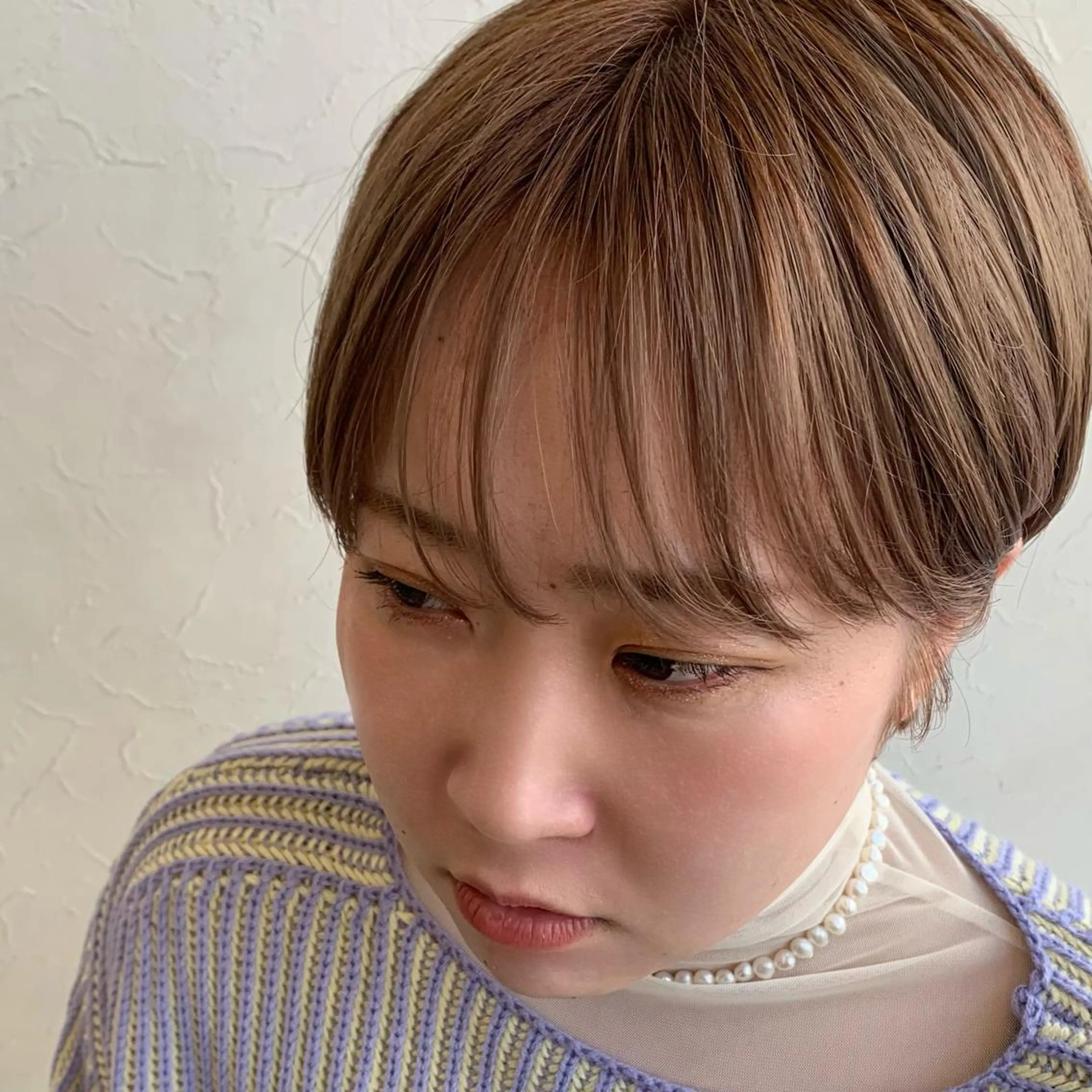 ショート カラー ダブルカラー シースルーバング ショートヘア メンズ指名多数!! SiLO 田島のヘアスタイル