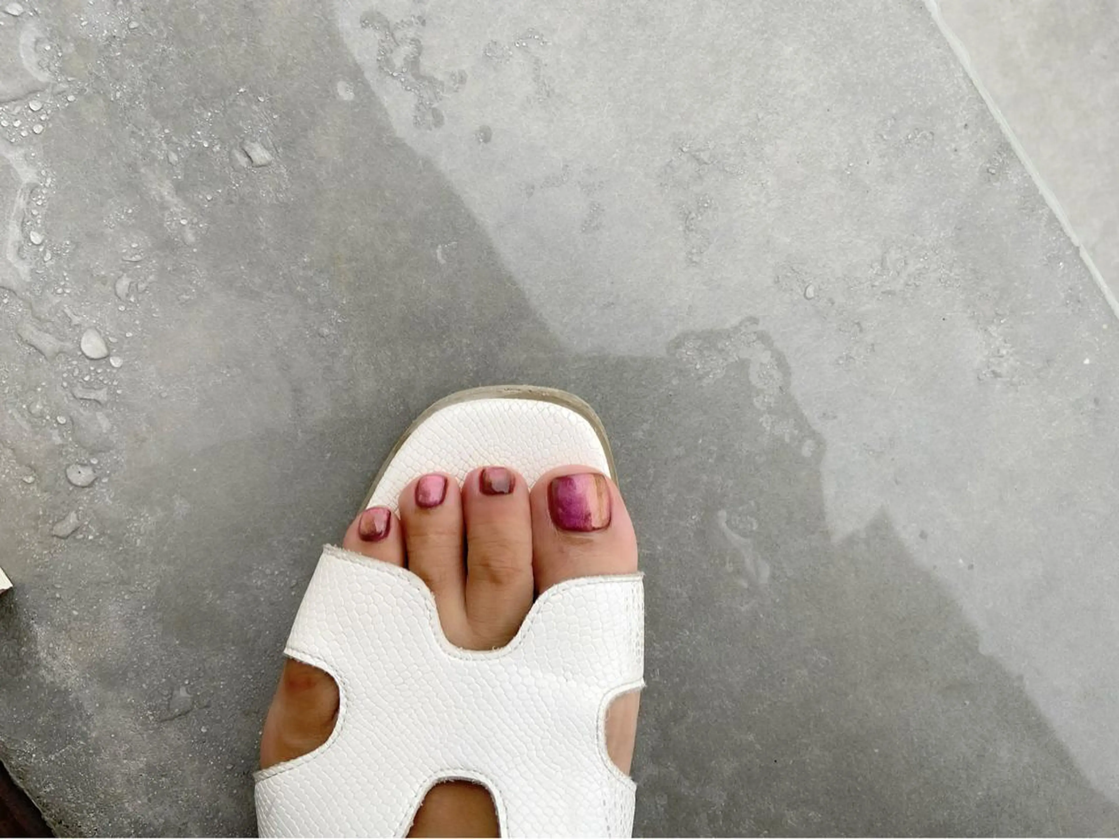 ネイル ブラウン クリアネイル マグネットネイル ミラーネイル ニュアンスネイル フットネイル nail salon  ADORE所属・Adore nailのネイルデザイン