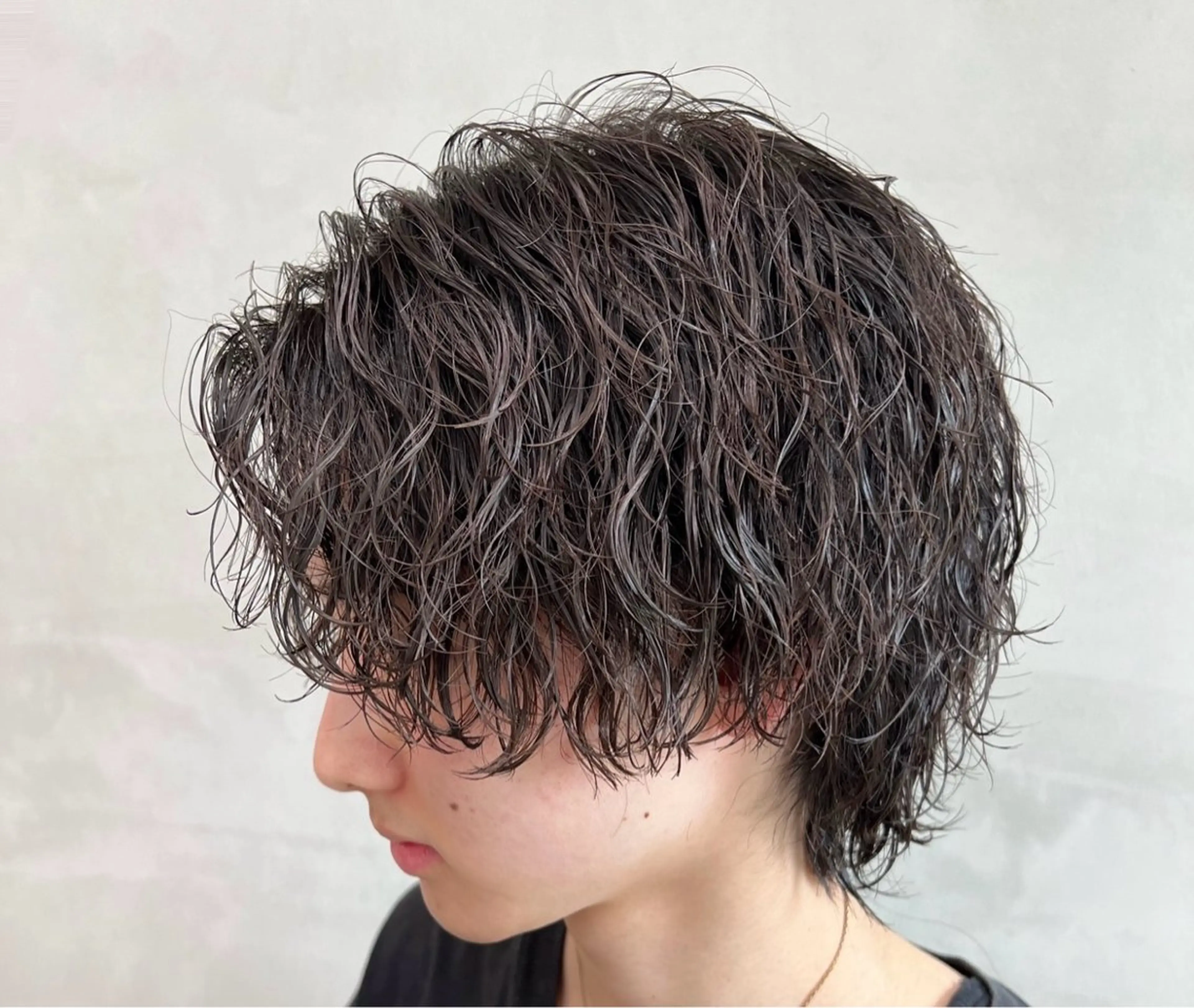 セミロング パーマ ヘアアレンジ メンズ fifth 石川 凪のヘアスタイル