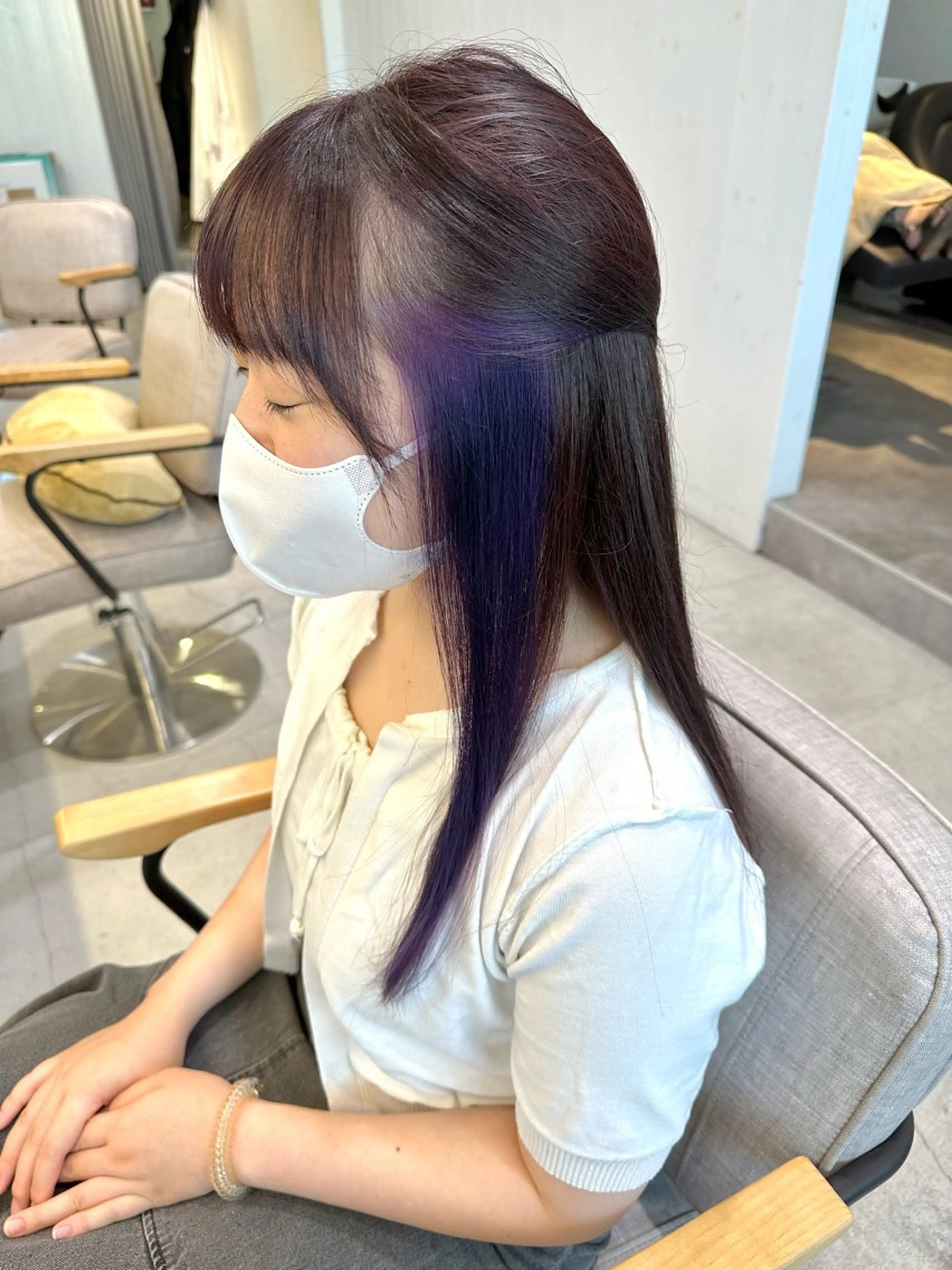 ロング カット ヘアカラー トリートメント 上野湧太 髪質改善/艶カラーのヘアスタイル