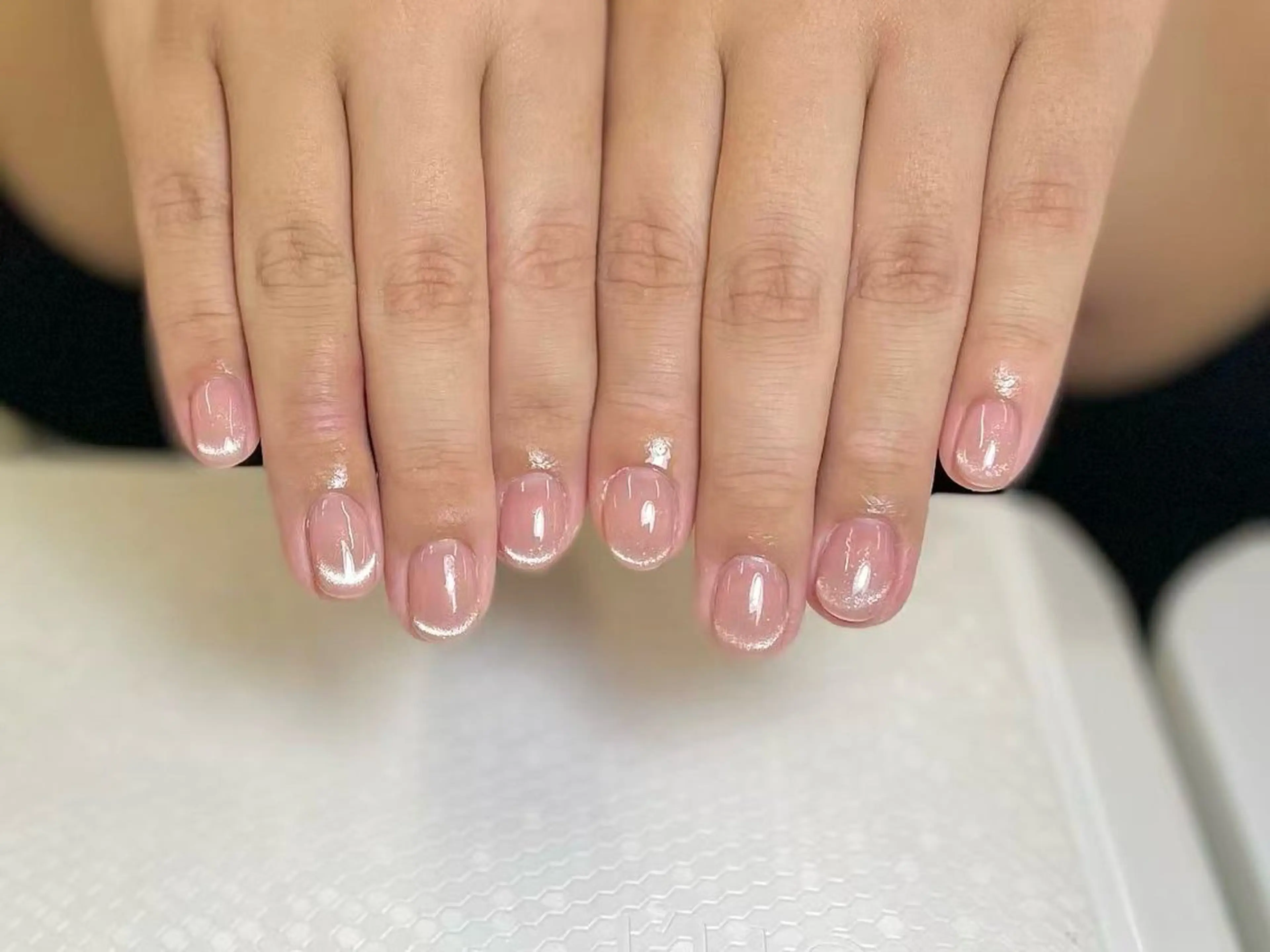 ネイル チークネイル フットネイル フレンチネイル ジェルネイル ガラスフレンチ ハンドネイル 柚子 Nikoのネイルデザイン