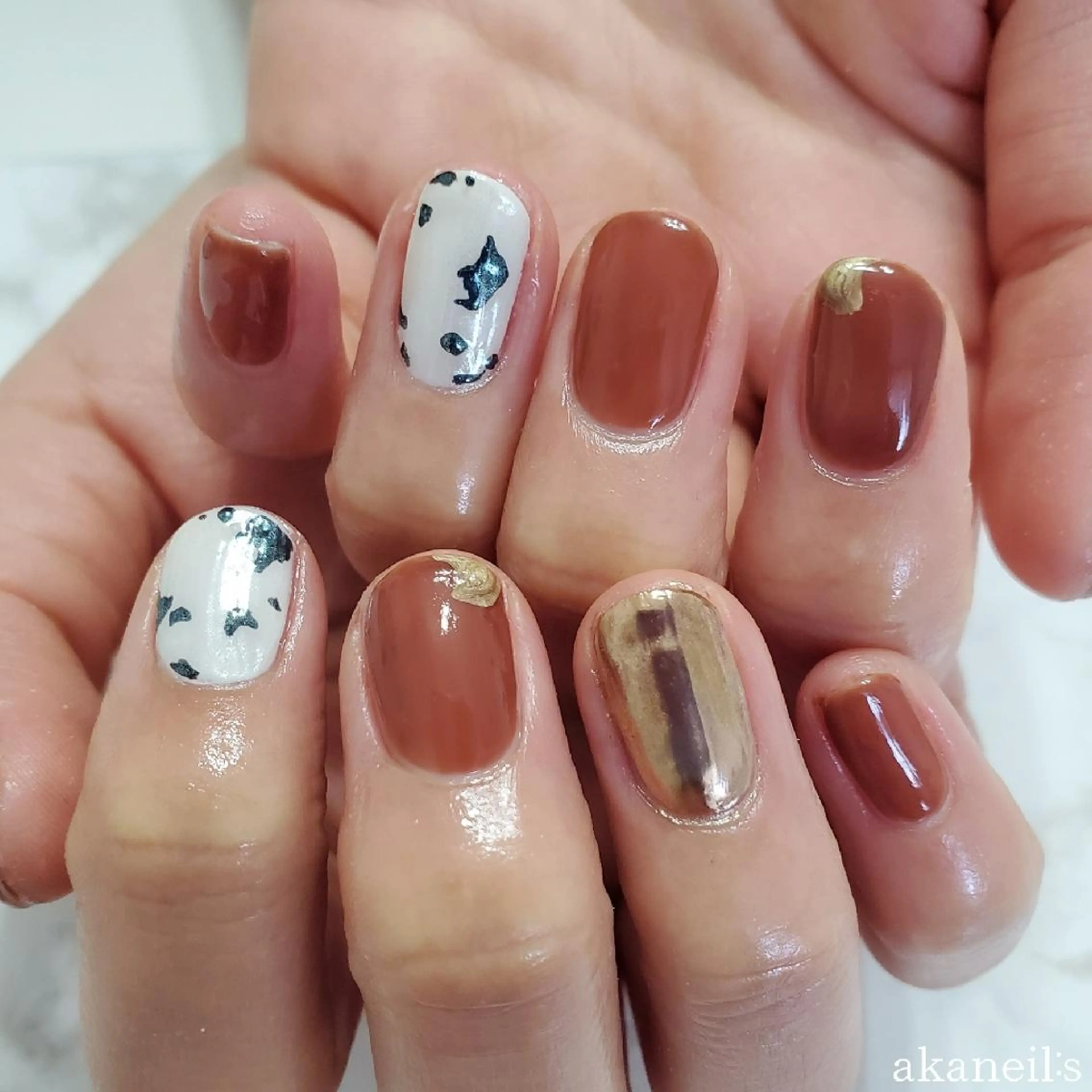 ネイル オーロラネイル 持ち込み 【akaneils】 アカネのネイルデザイン