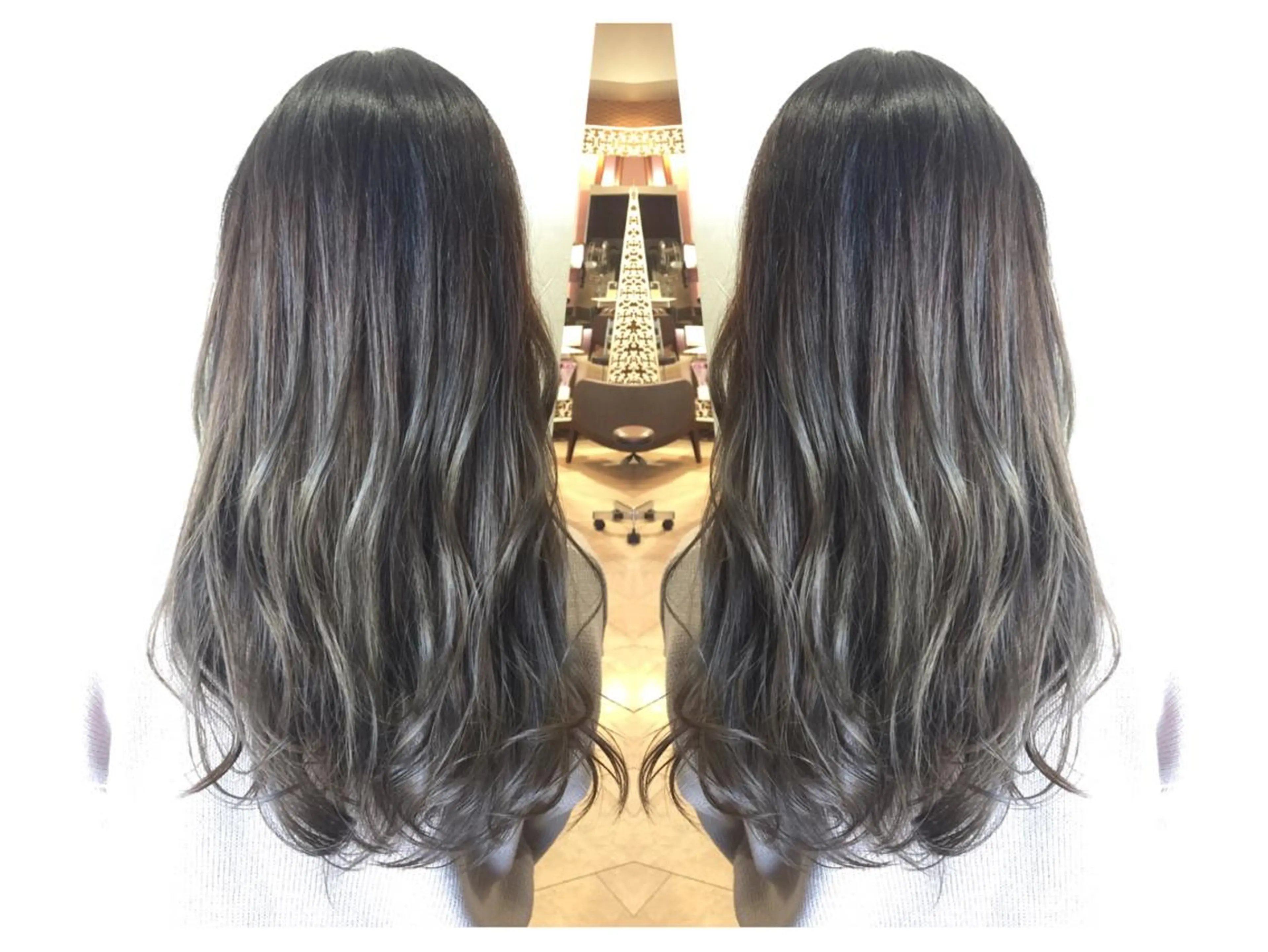 セミロング カラー アッシュ 透明感カラー ヘアカラー 髪質改善/痛ませ ないカラー/西村航大のヘアスタイル