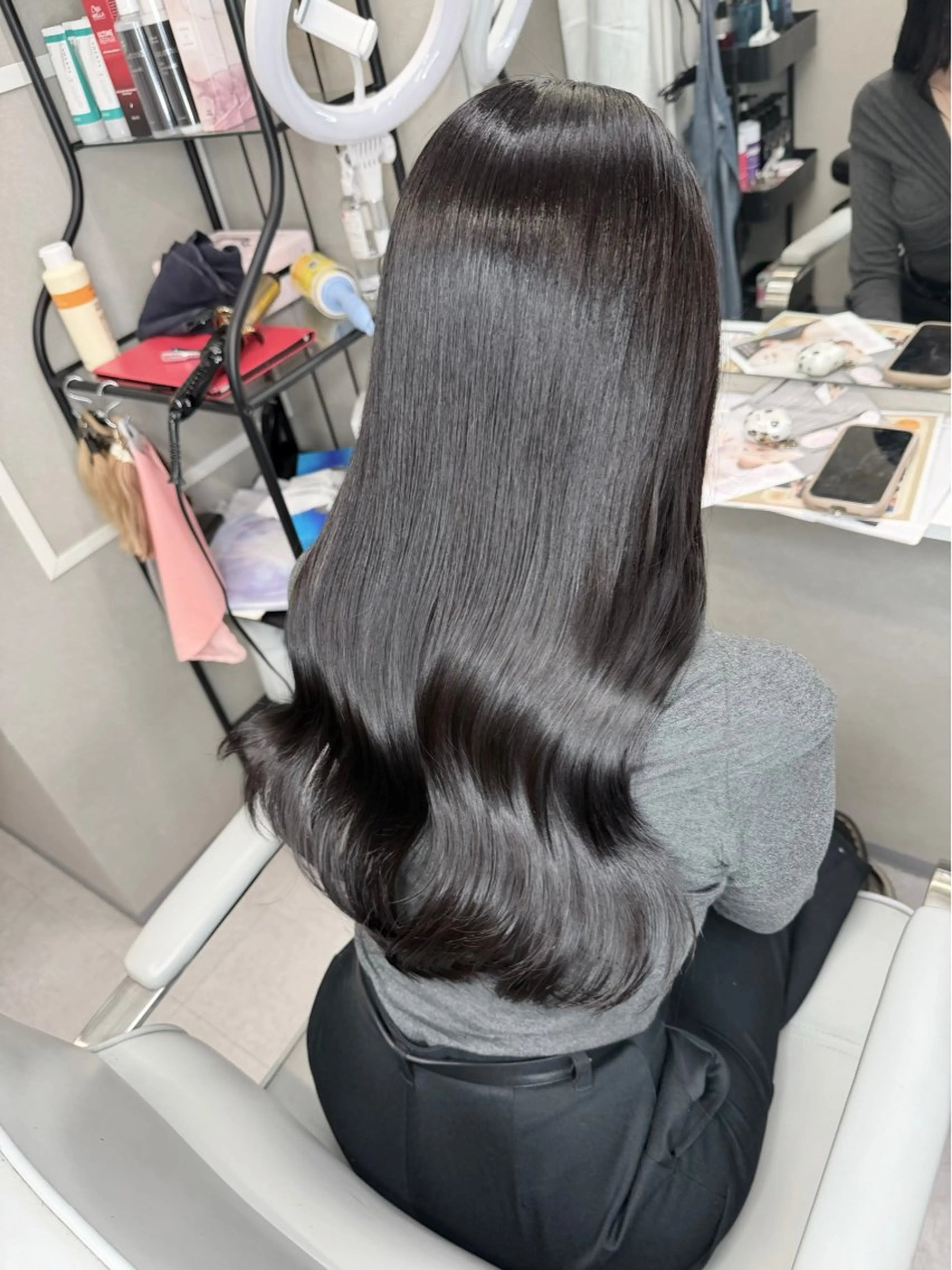 ロング カラー ブリーチ 透明感カラー ブリーチなしカラー 髪質改善 ヘアカラー トリートメント 今井 勝也のヘアスタイル