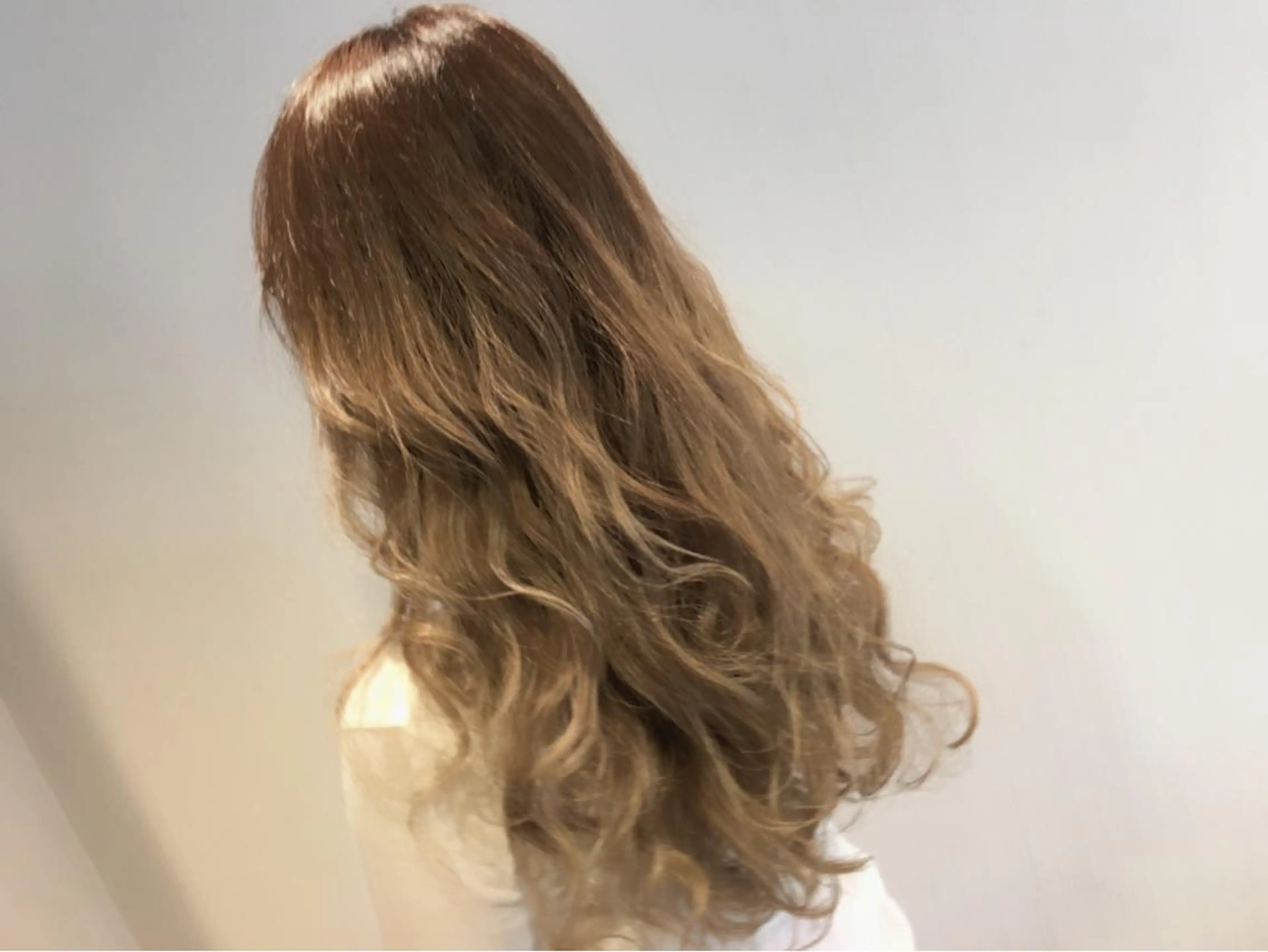 ロング カラー パーマ ブラウンカラー トリートメント 【mokuオーナー】 ちはるのヘアスタイル