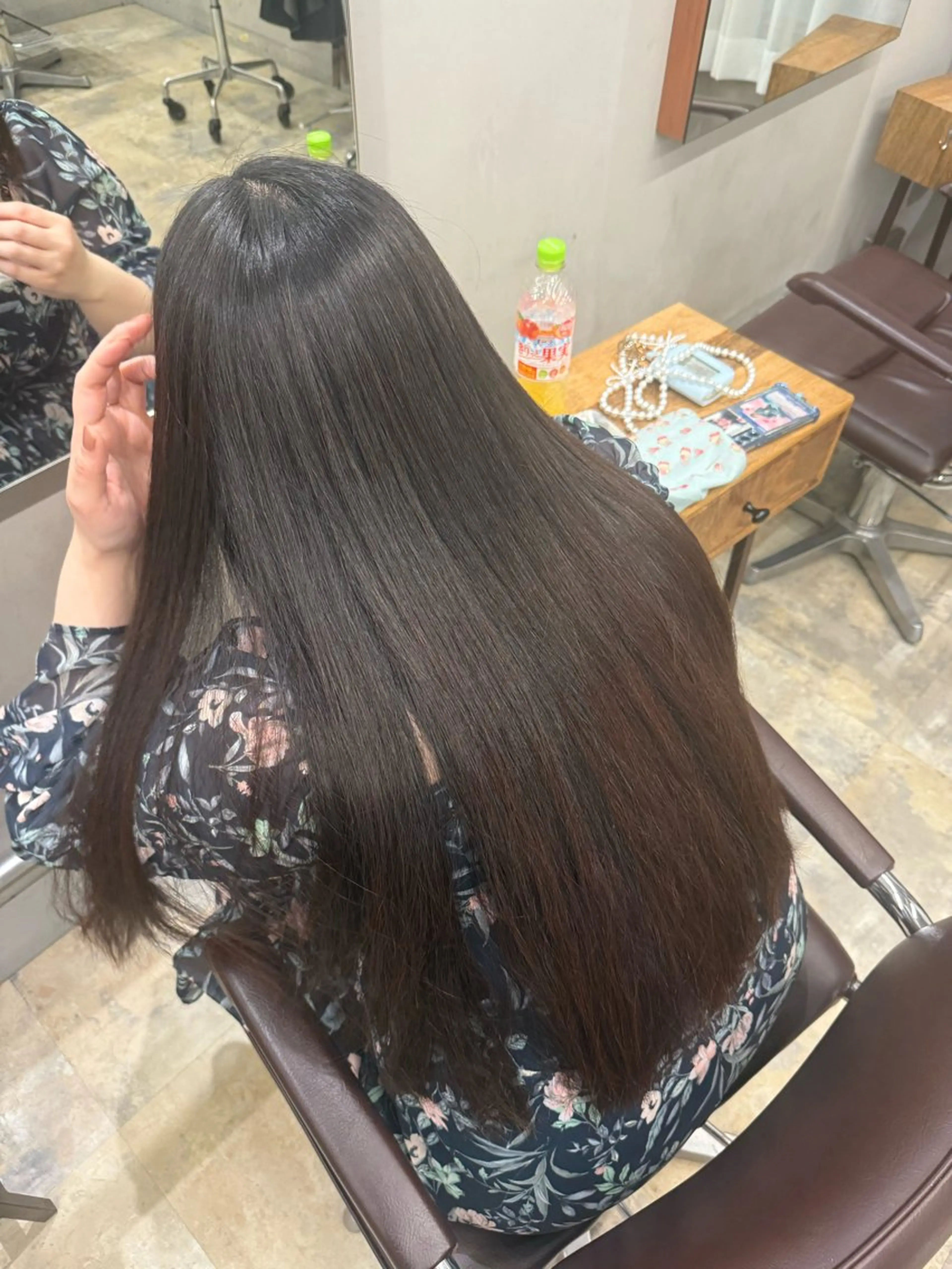 ロング 縮毛矯正 佐田 智郷のヘアスタイル