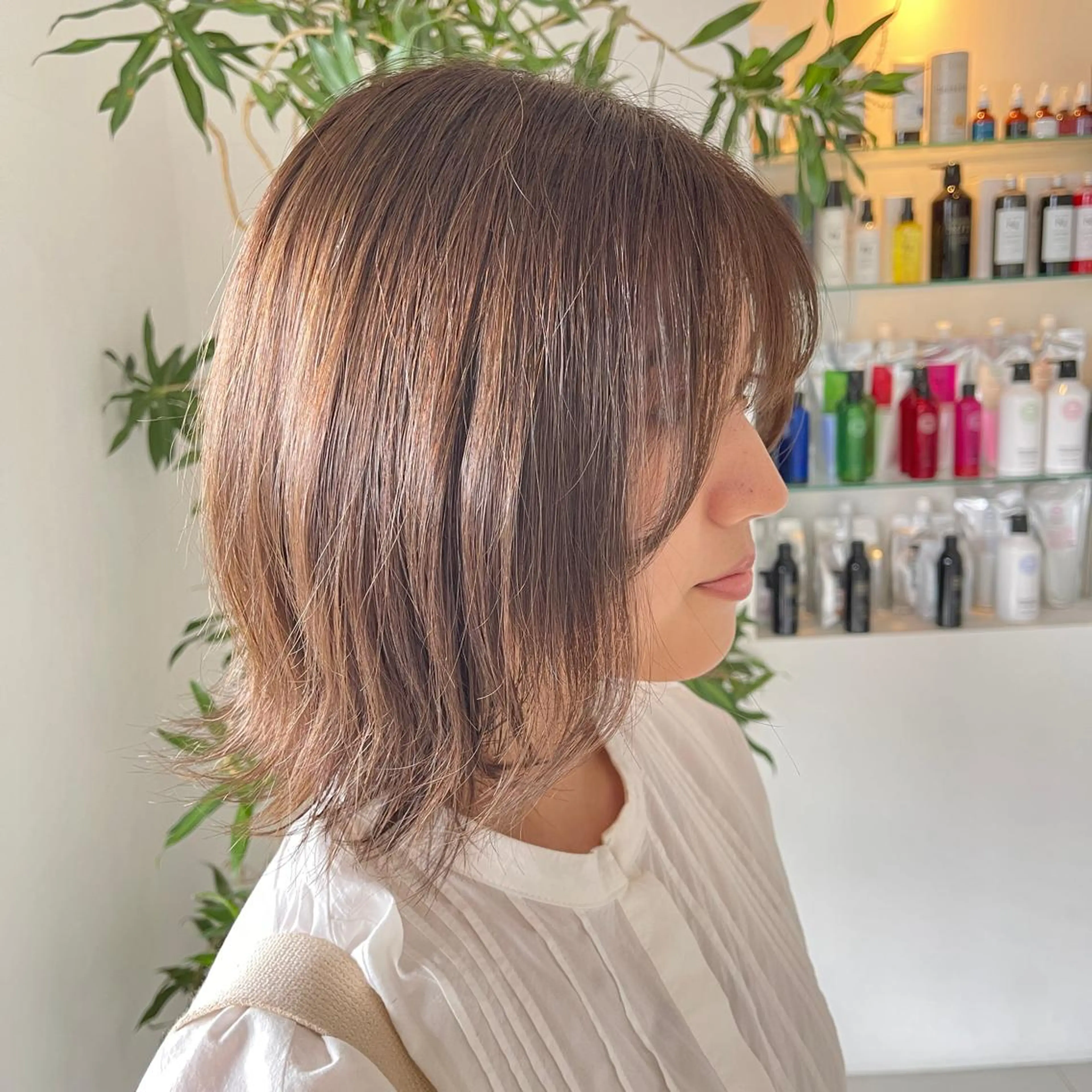 ミディアム カット ヘアカラー 三好 達也のヘアスタイル