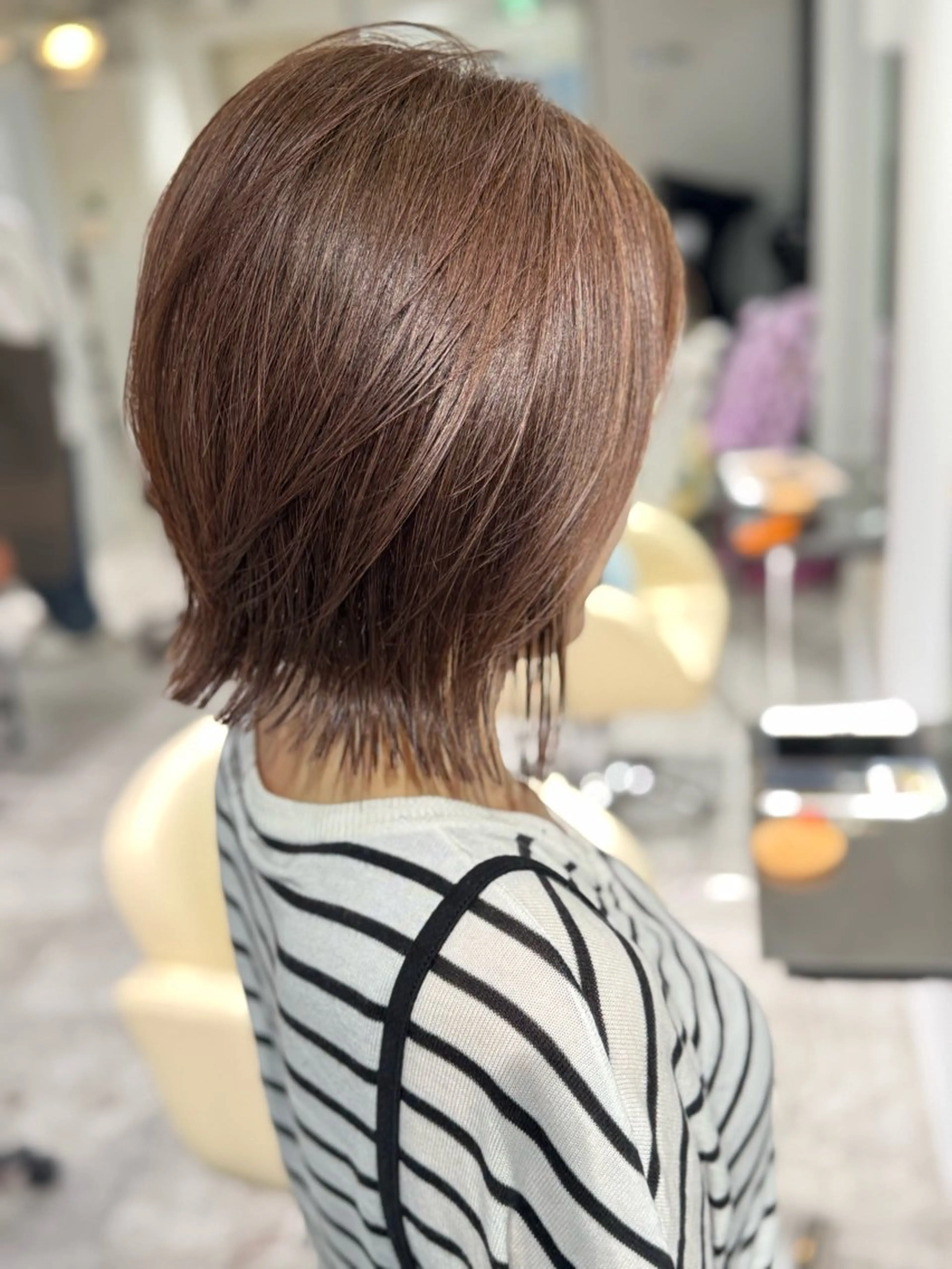 ショート カラー ハイライトカラー ボブ ハイライト 夜23時まで予約🉑 reverieあきらのヘアスタイル