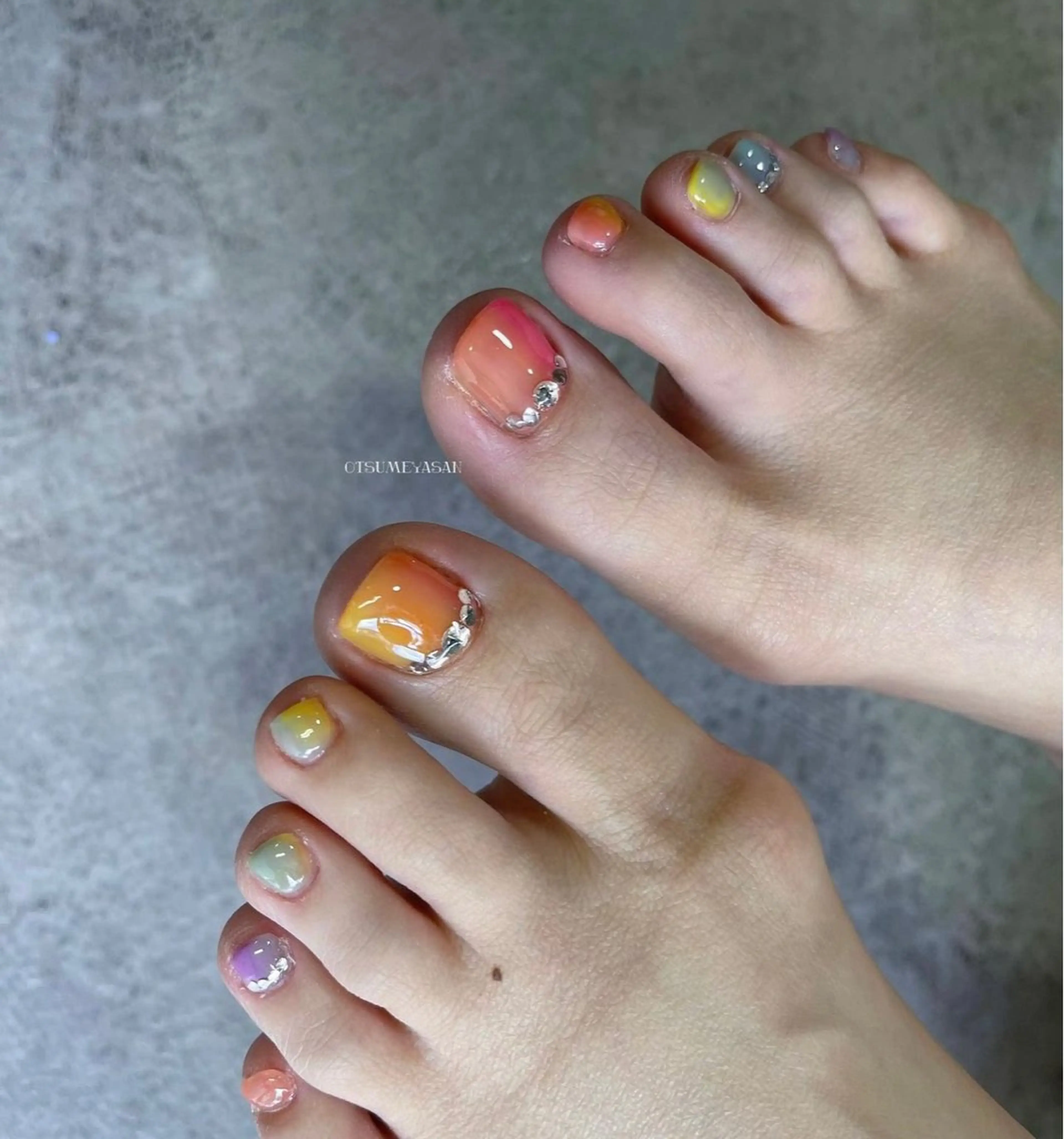 ネイル ブルー ジェルネイル 韓国ネイル マグネットネイル ミラーネイル わたなべ ちかのネイルデザイン