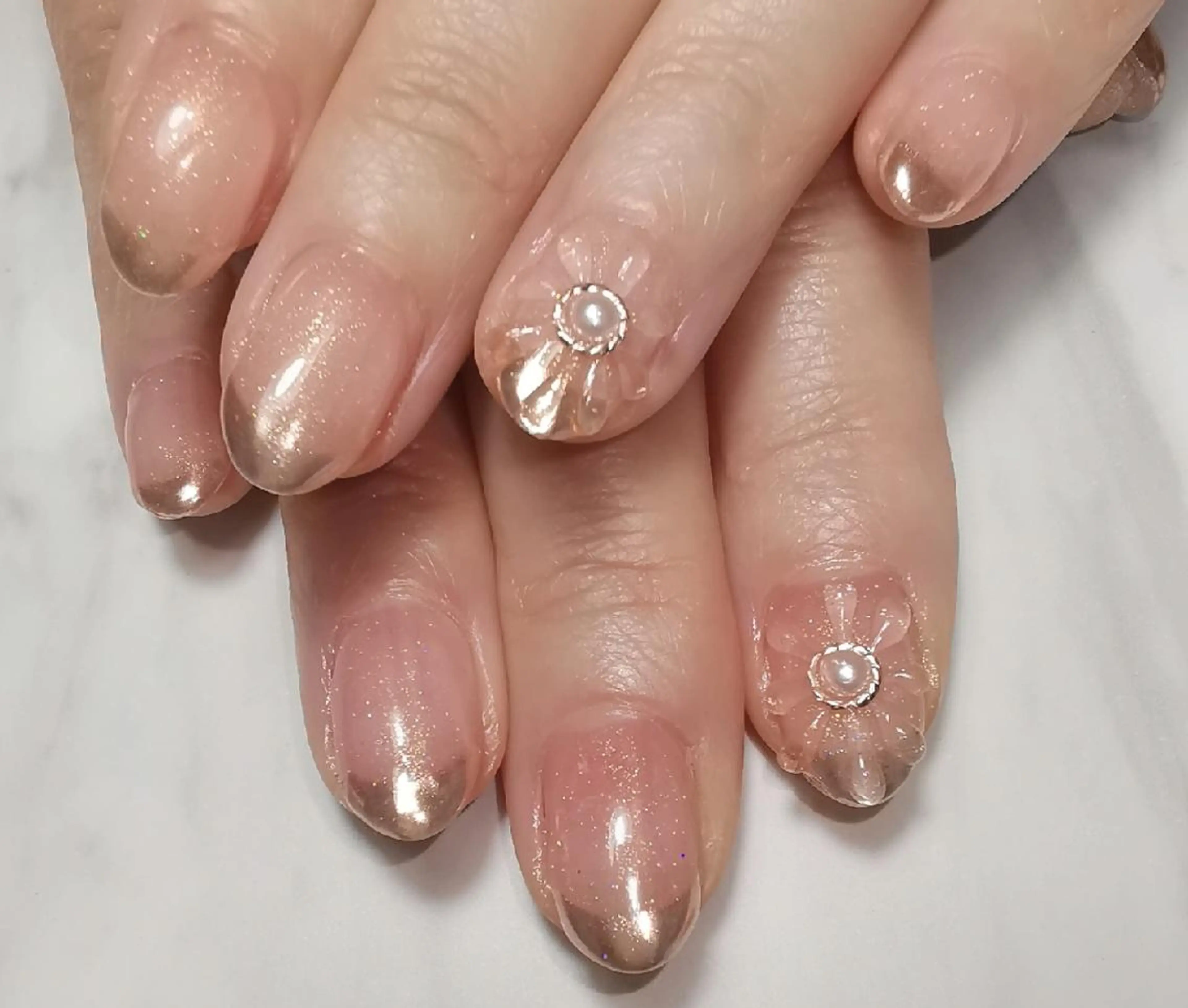 ネイル フラワーネイル ぷっくりネイル ハンドネイル reve あやののネイルデザイン