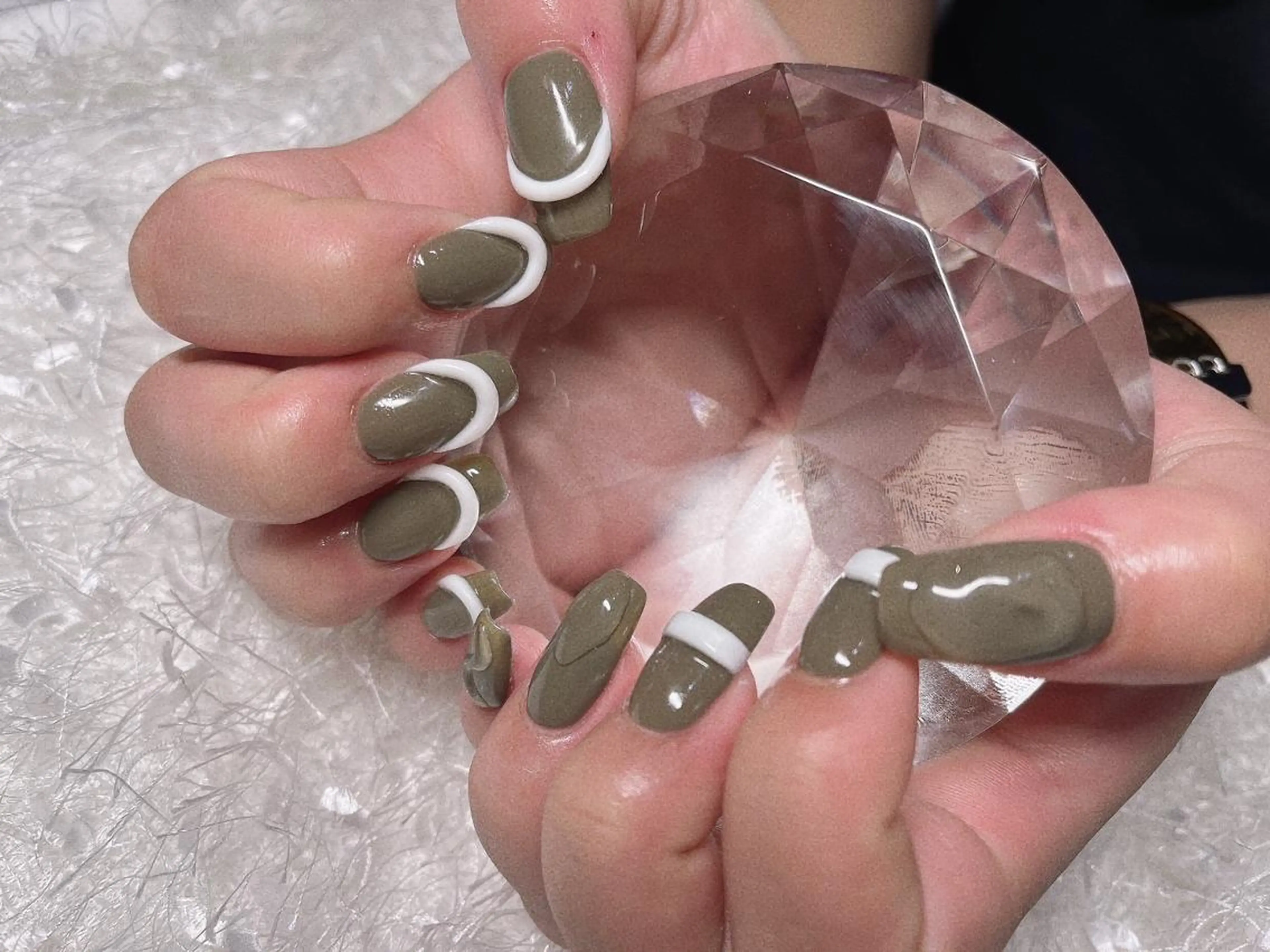 ネイル 長さ出し ジェルネイル グラデーション 韓国ネイル マグネットネイル ハンドネイル Nail&eye Belire 新宿のネイルデザイン