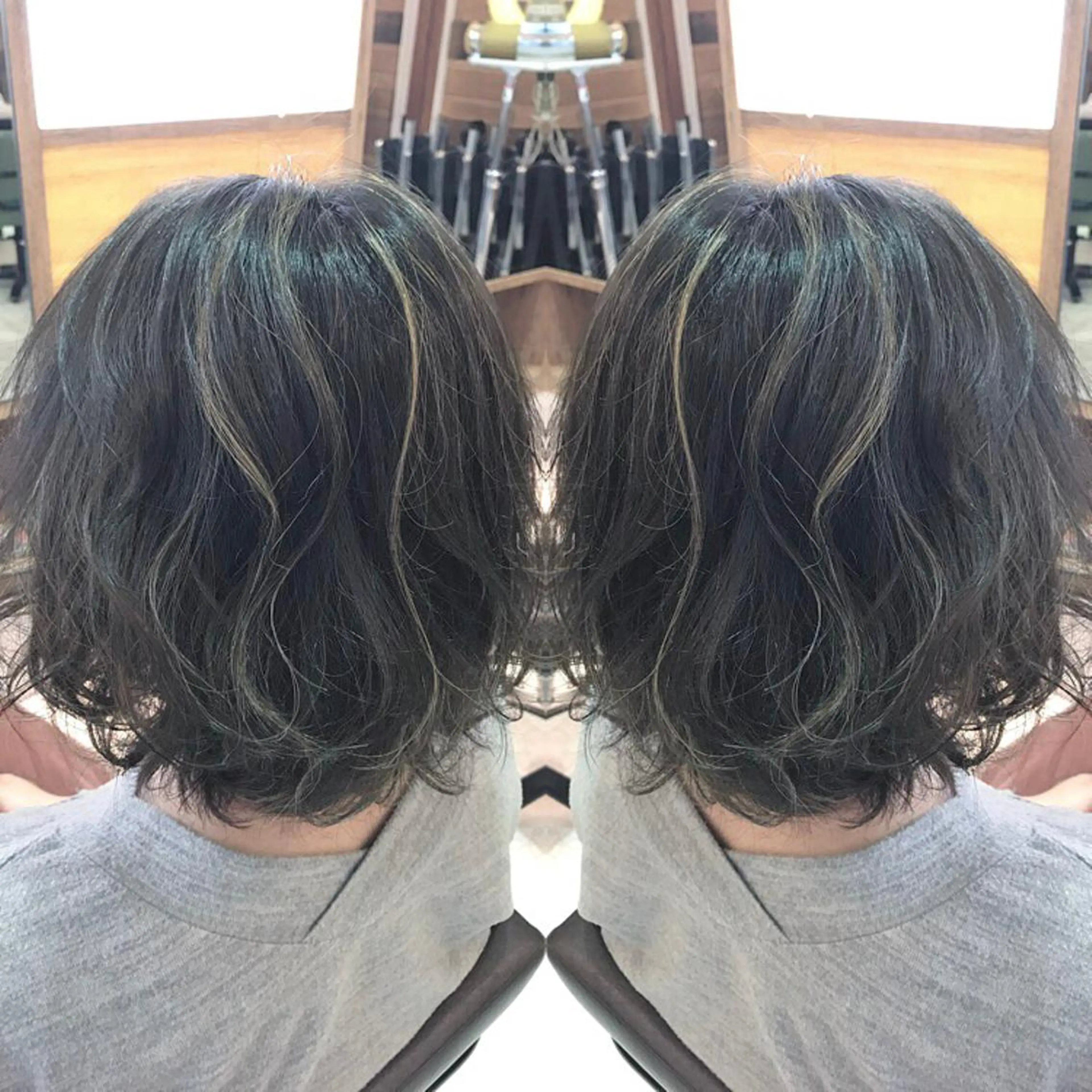 ショート カラー グレージュ ハイライトカラー ハイライト 青木 茂樹⭐️ 透明感カラーのヘアスタイル