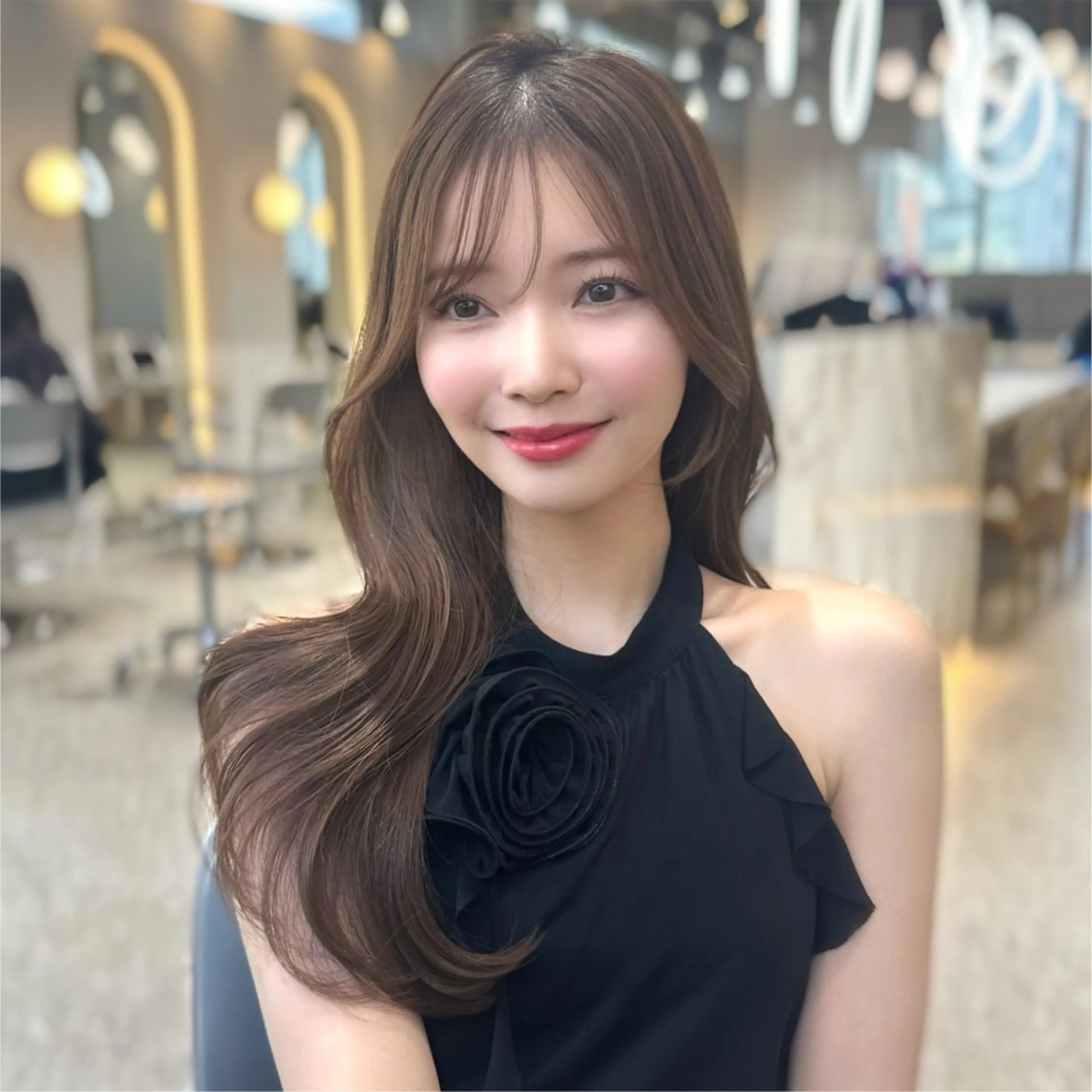 セミロング カラー ベージュカラー ヘーゼル 韓国風ヘア レイヤーカット カット ヘアカラー トリートメント 新宿/韓国風レイヤー 髪質改善/渋谷直樹のヘアスタイル