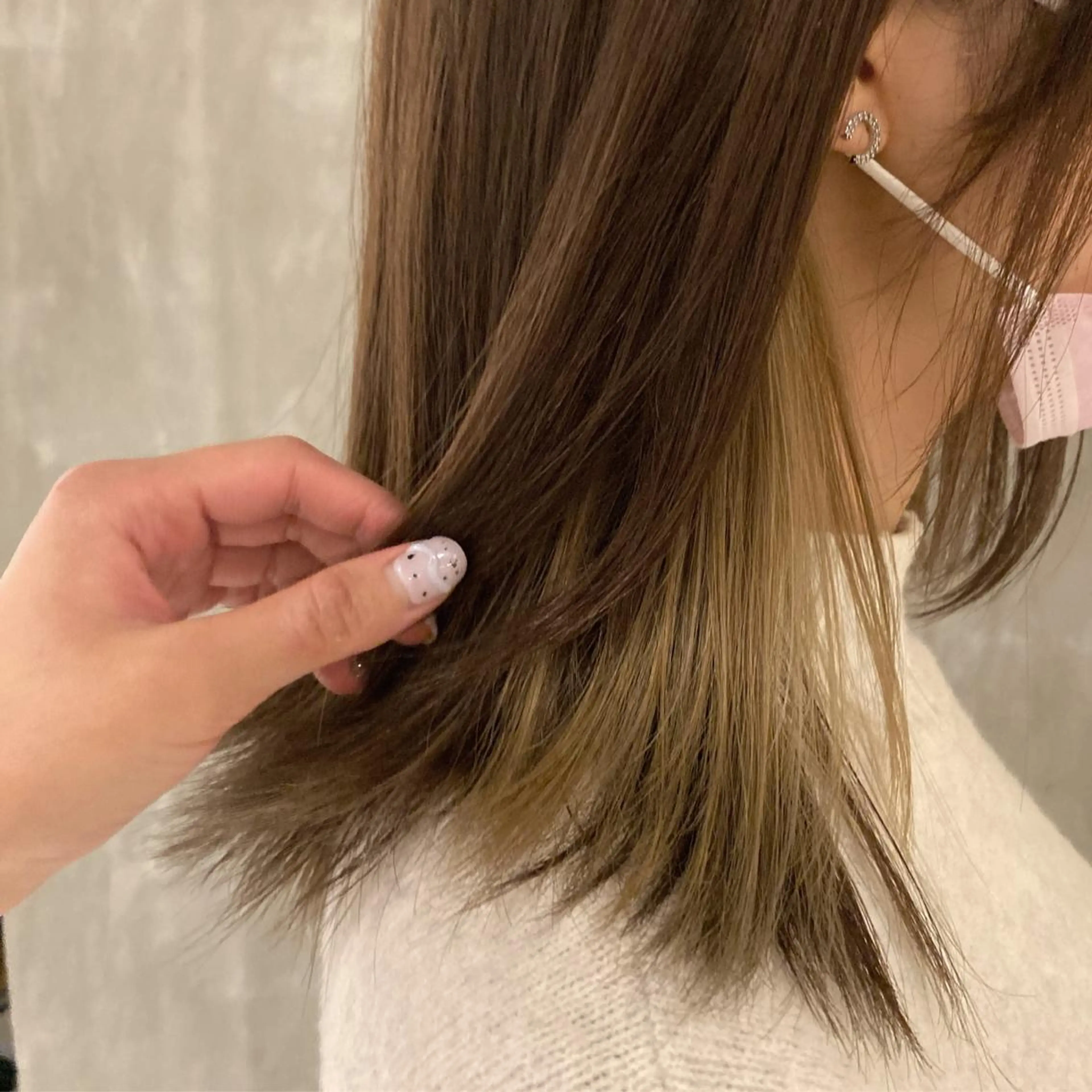 カラー インナーカラー KANO🌷 艶カラーのヘアスタイル