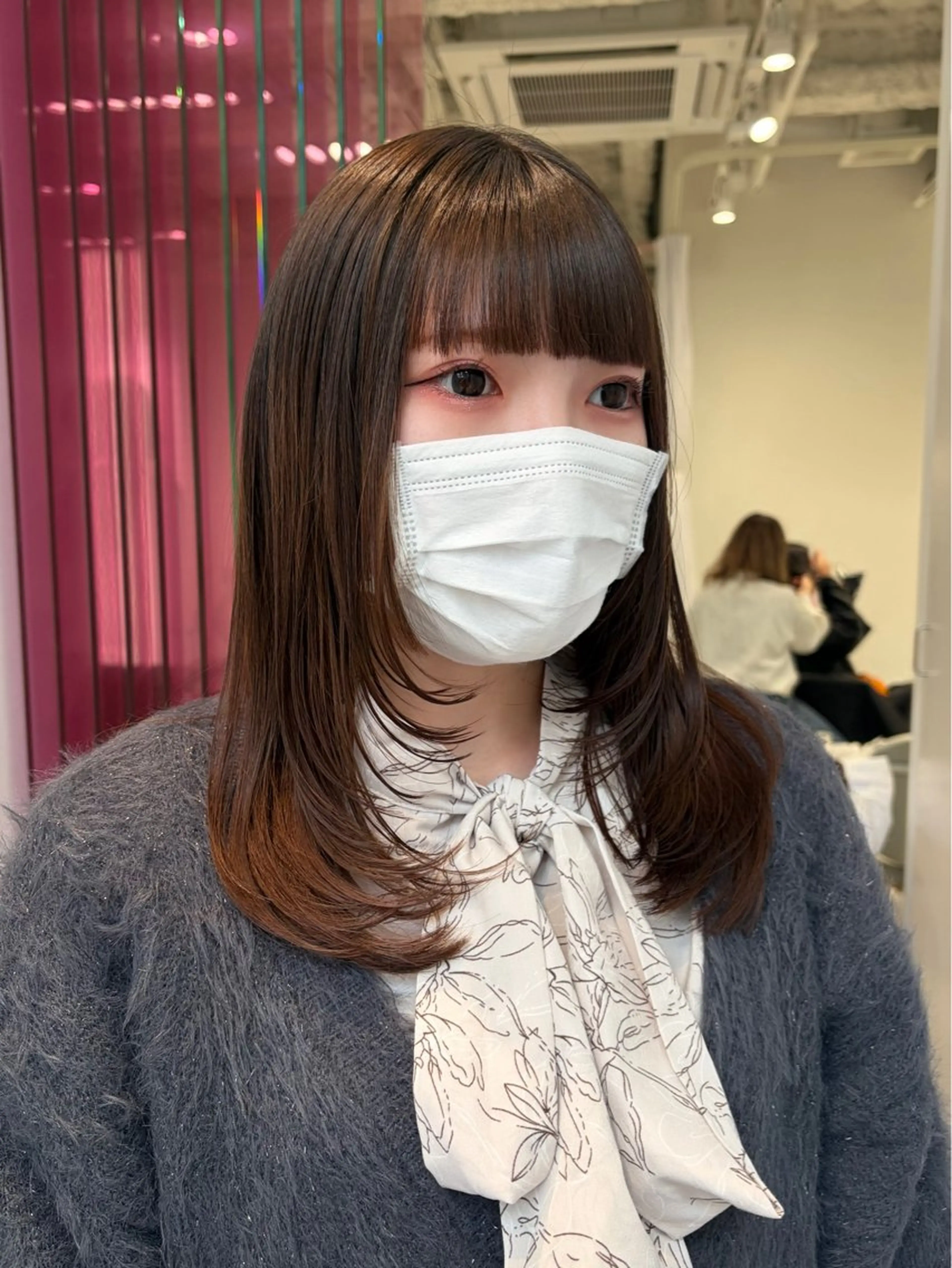 ミディアム ミディアムレイヤー レイヤーカット レイヤー♡ 石川優奈のヘアスタイル