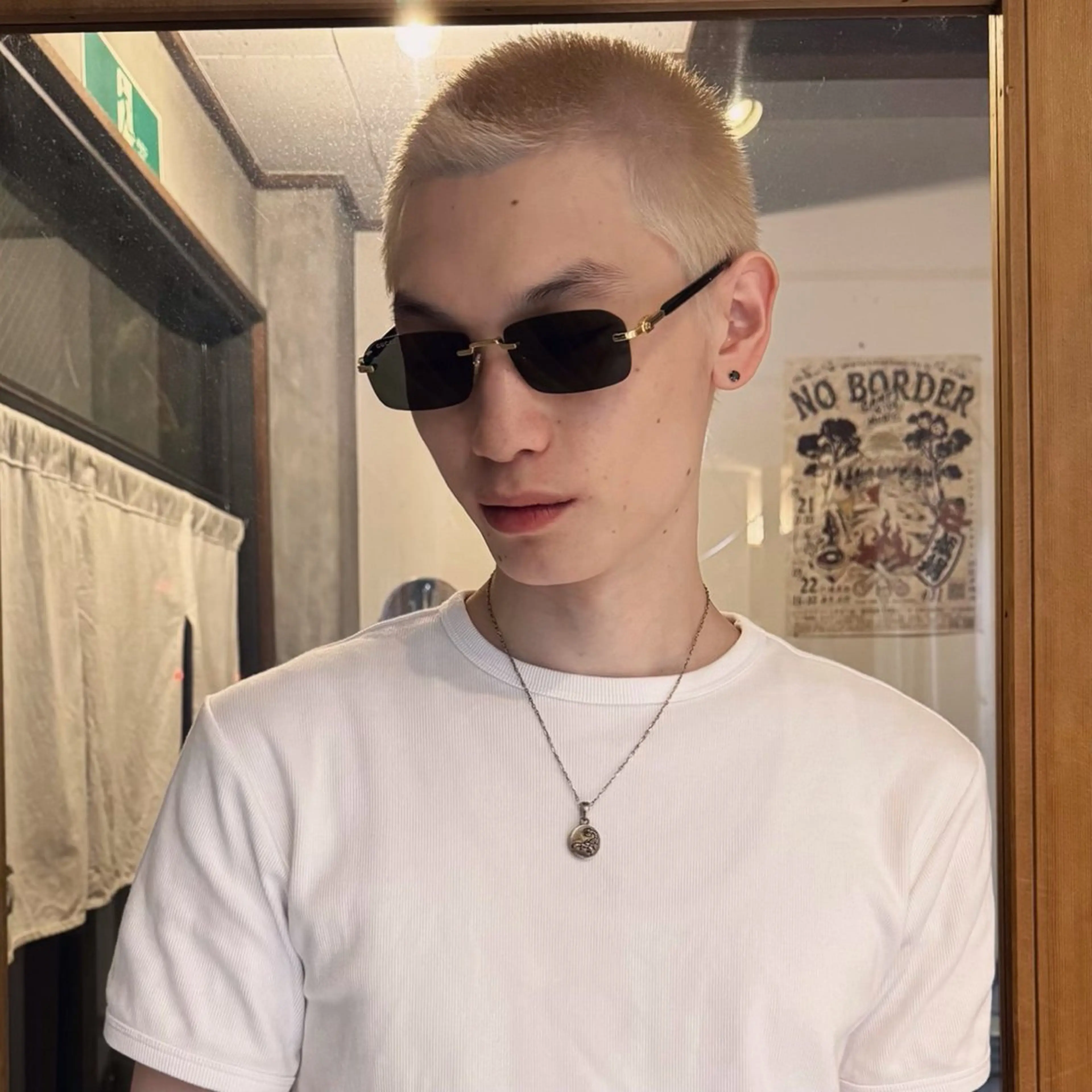 ショート メンズ ボウズ ヘアカラー 中村 功樹のヘアスタイル