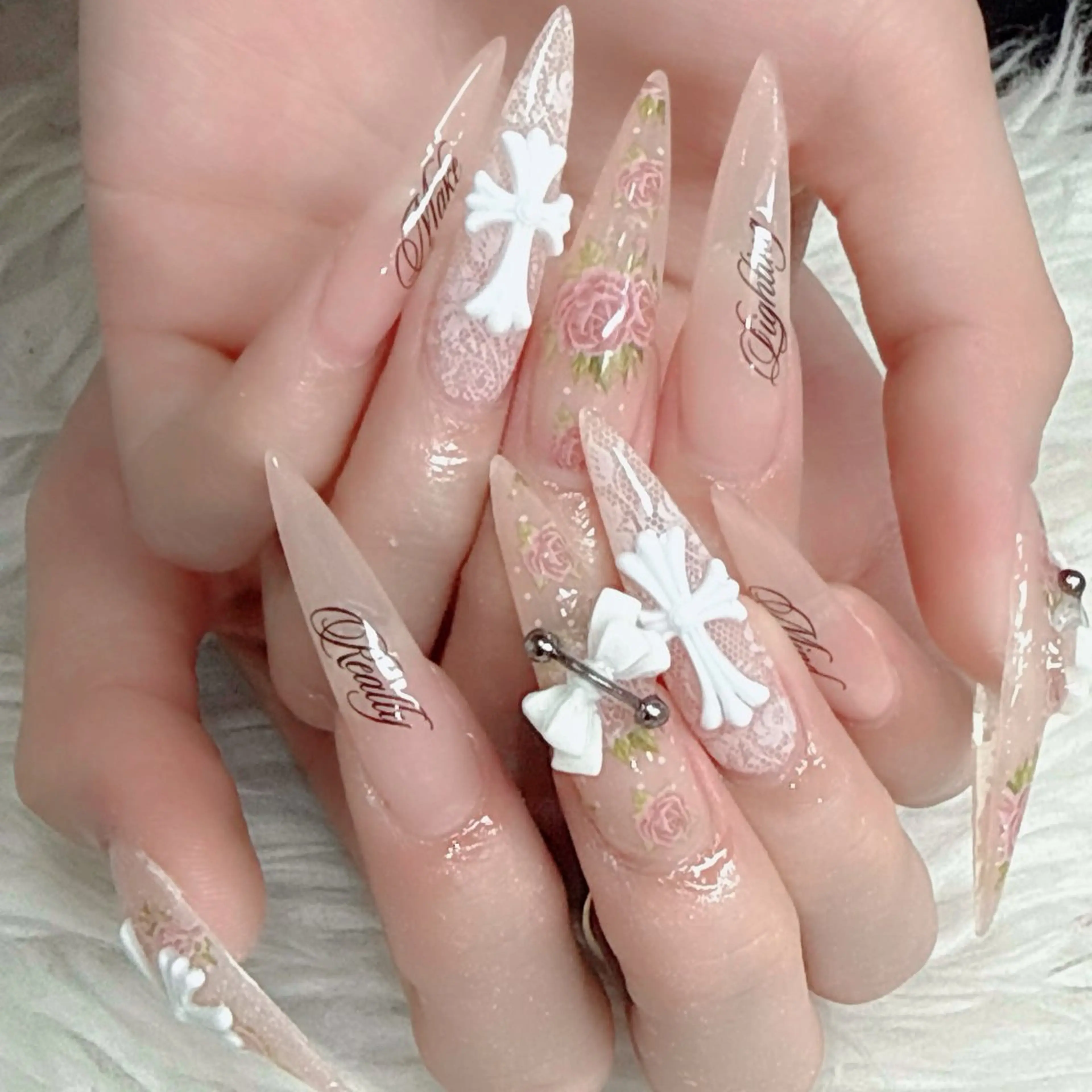 ネイル フットネイル フレンチネイル グラデーション 韓国ネイル ロングネイル ハンドネイル Hani Nail Salonのネイルデザイン