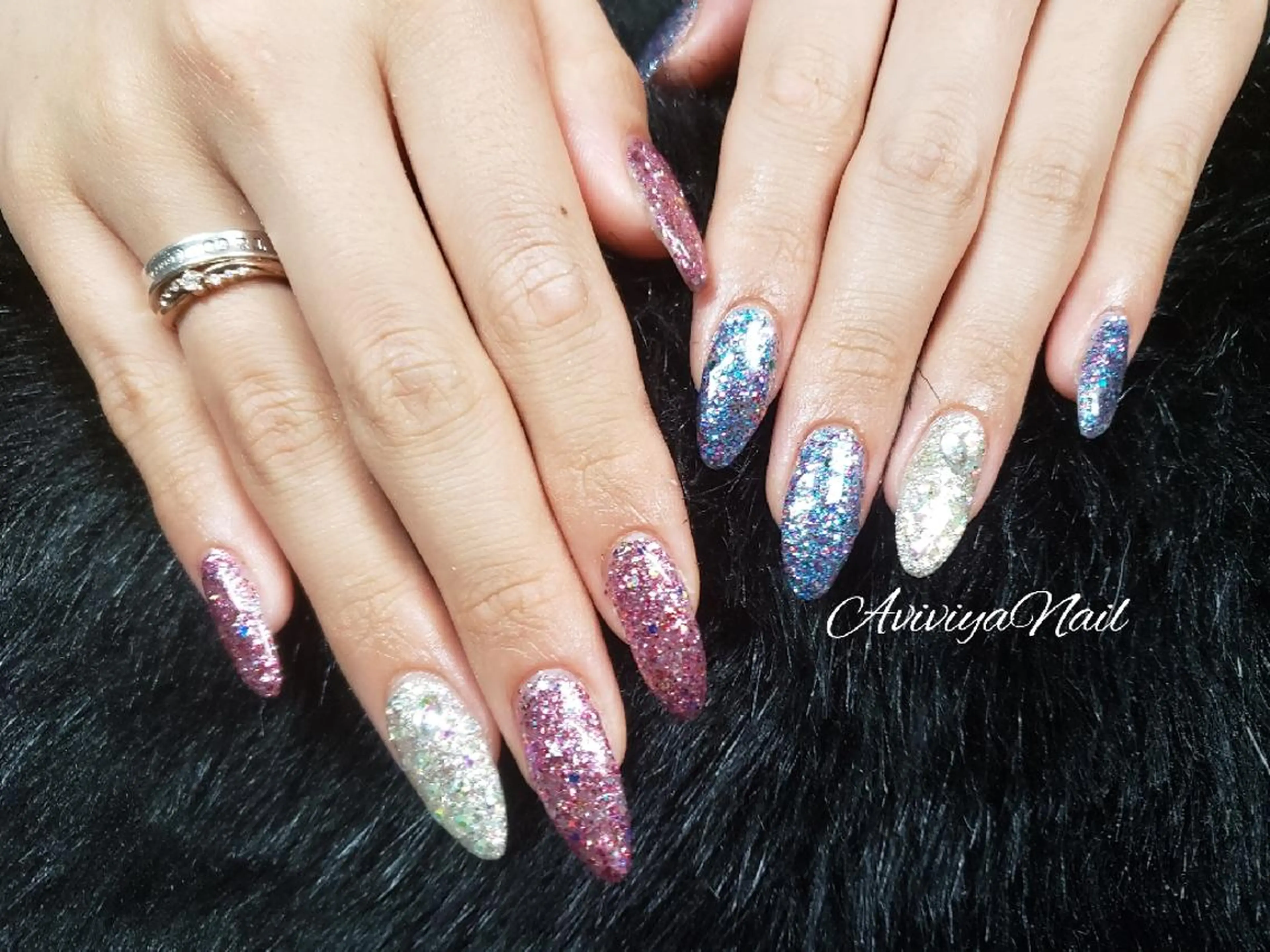 ネイル ラメ(グリッター) kubo ayaのネイルデザイン