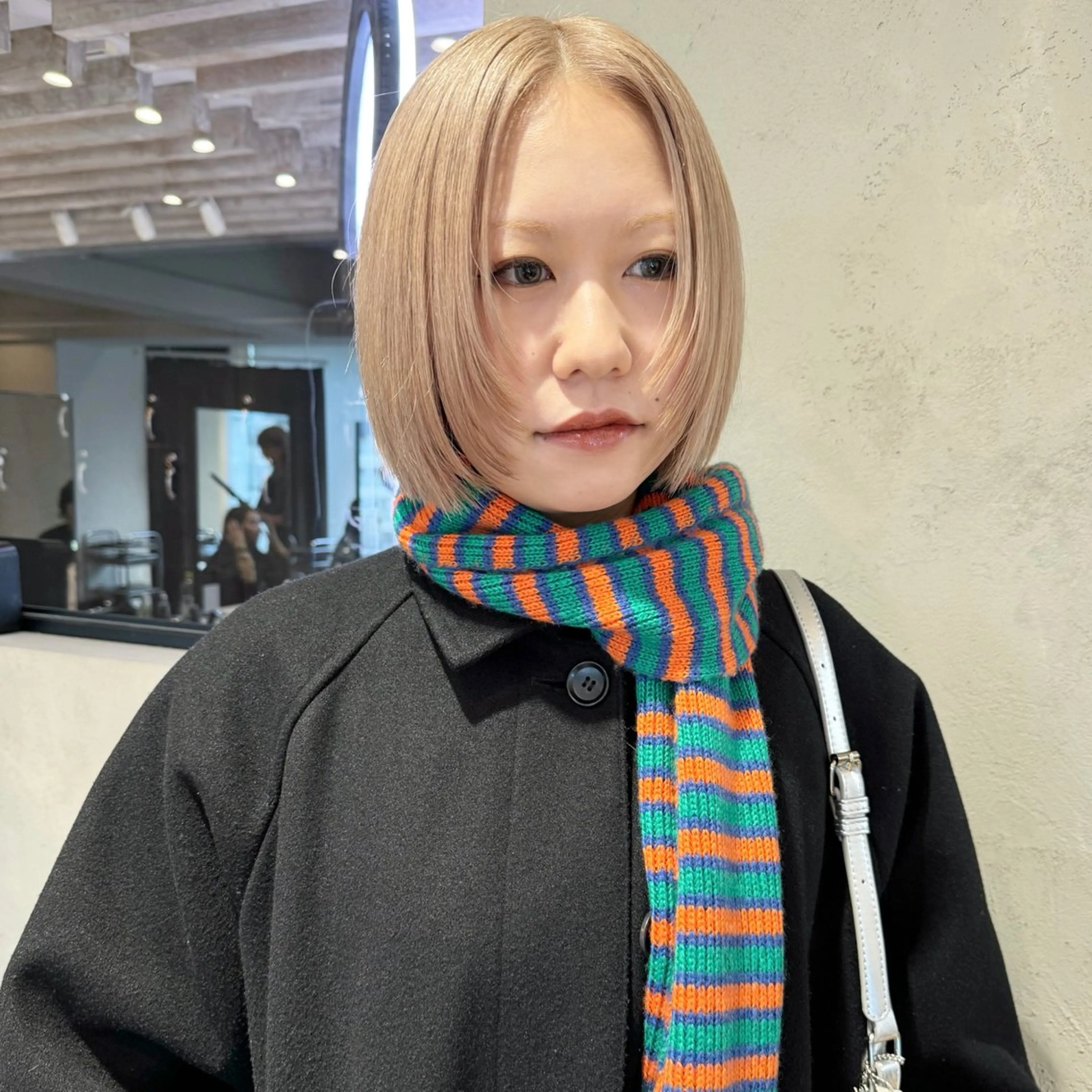 ショート カラー ベージュカラー ホワイトベージュ ヘアカラー トリートメント ボブ×柔らかいカラー 🩰misaki𓍼のヘアスタイル