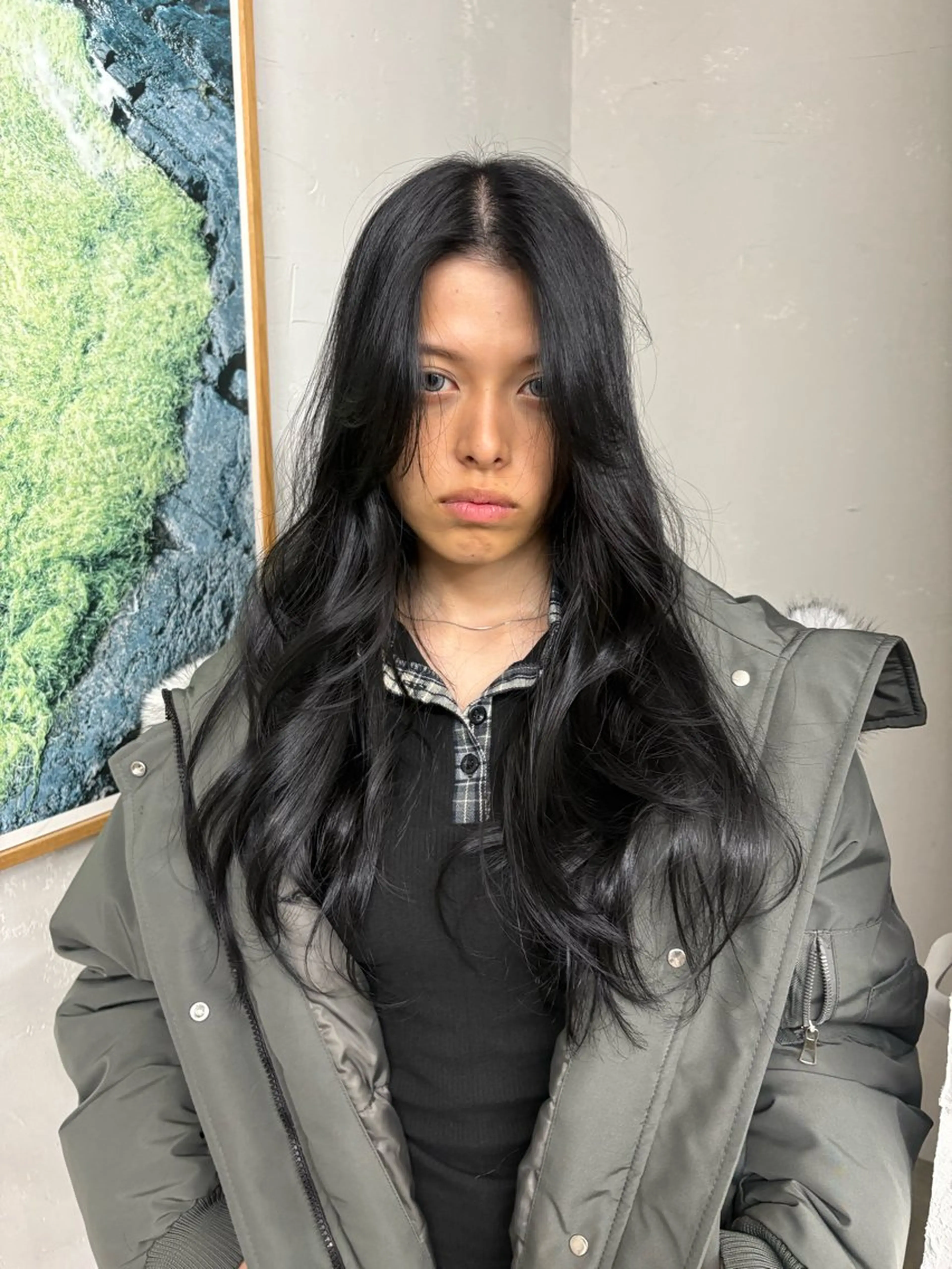 ロング レイヤーカット 長谷 若奈のヘアスタイル